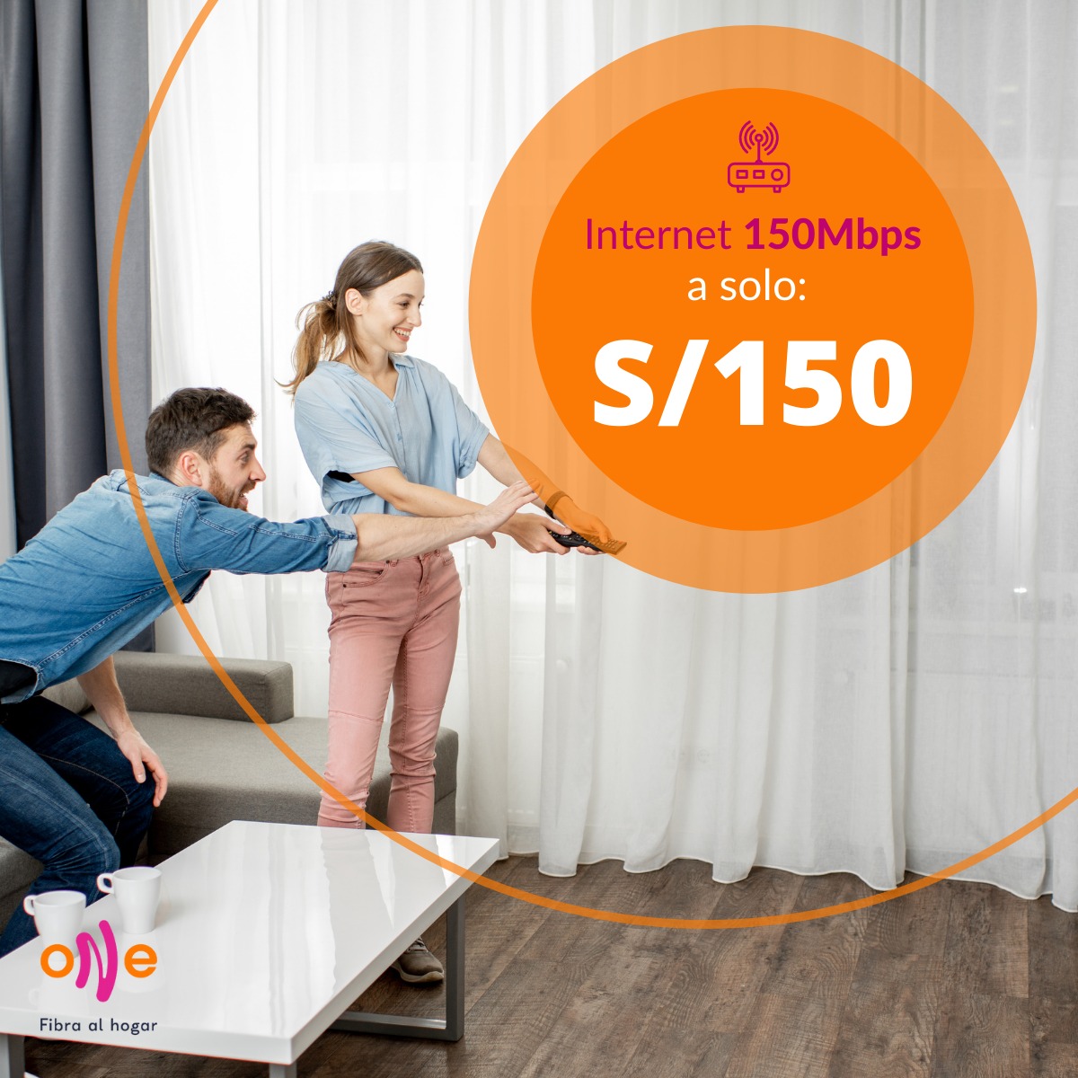 One Fibra - Te presentamos nuestro plan One de 150 Mbps....