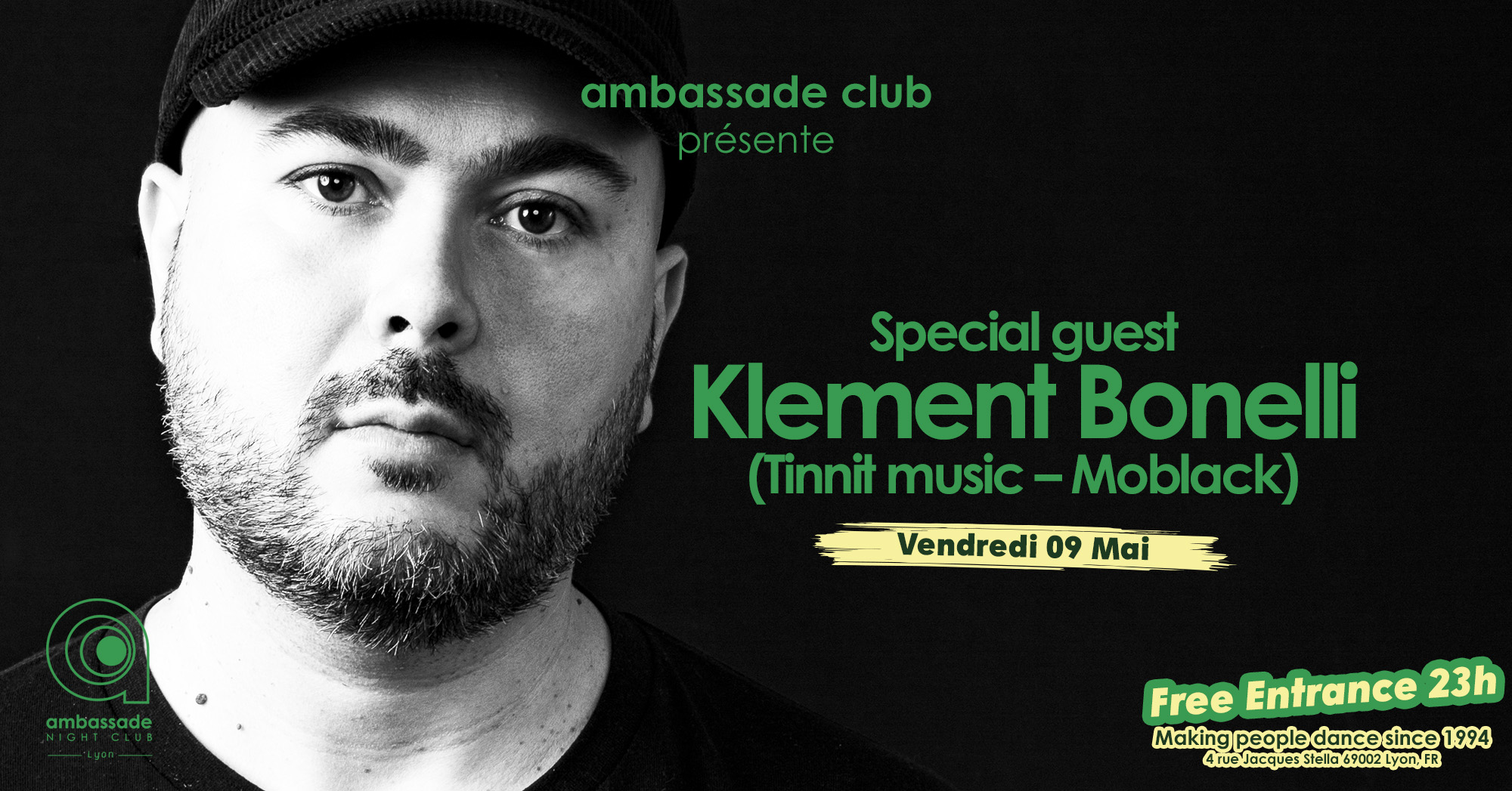 Special guest Klement Bonelli (Tinnit music – Moblack..)