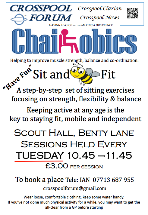 Crosspool - There are spaces available at Tuesday chairobics sessions ...