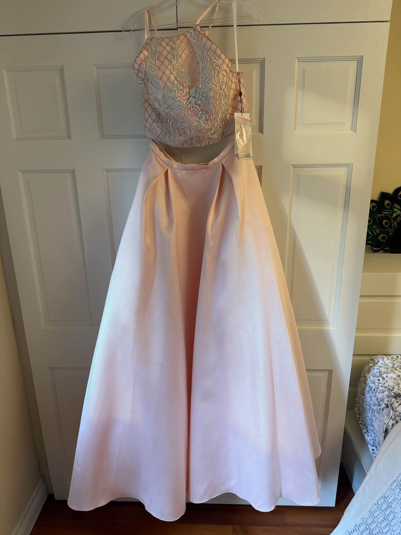 light pink two piece dress Prom Long Prom Dress Prom Dress MA133 ___Cm/Inches 2 Fuchsia Two-Piece Dress - Two-Piece