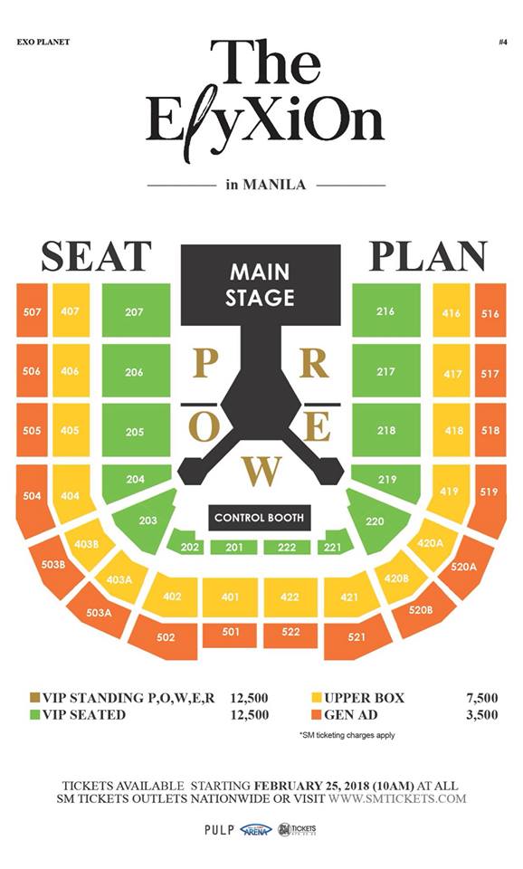 You can check the view of your desired seats here for EXHorizon in