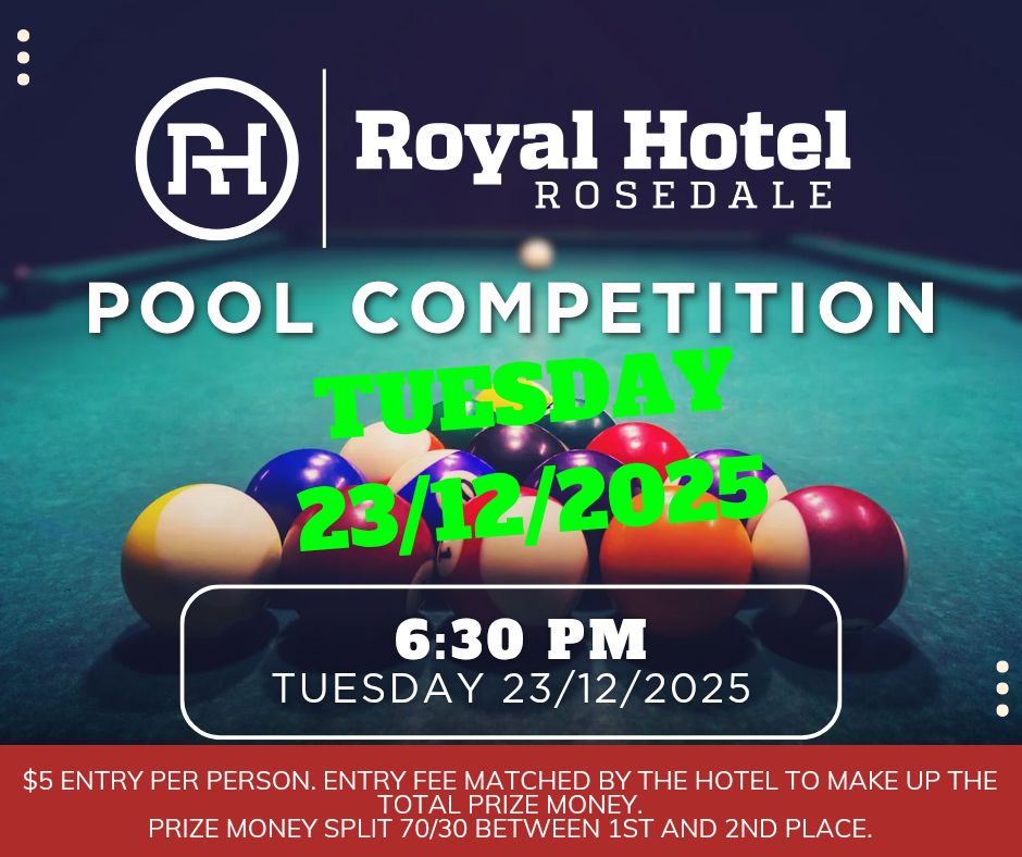 Weekly pool competition and pizza night