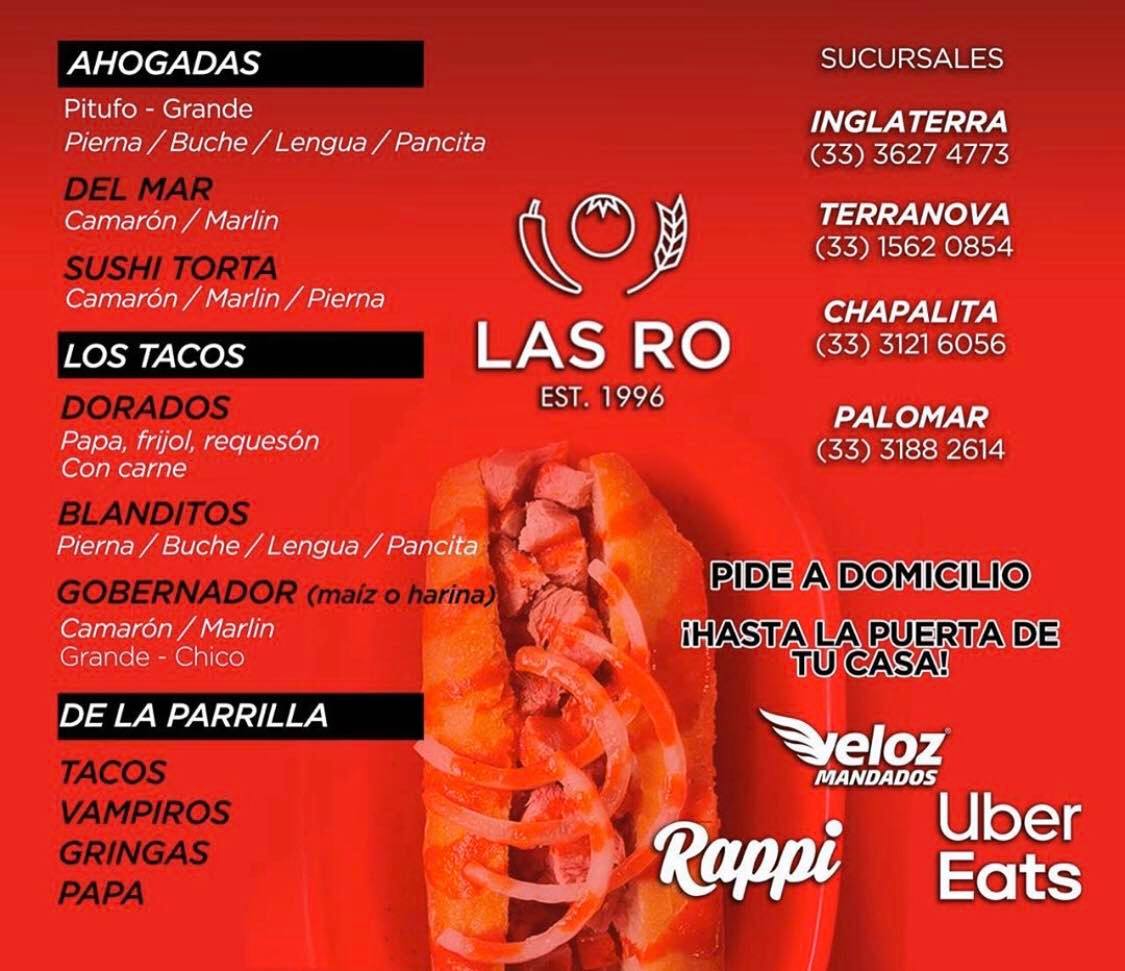 LAS RO - Compartimos nuestro menú para que sepas que pedir... | Facebook