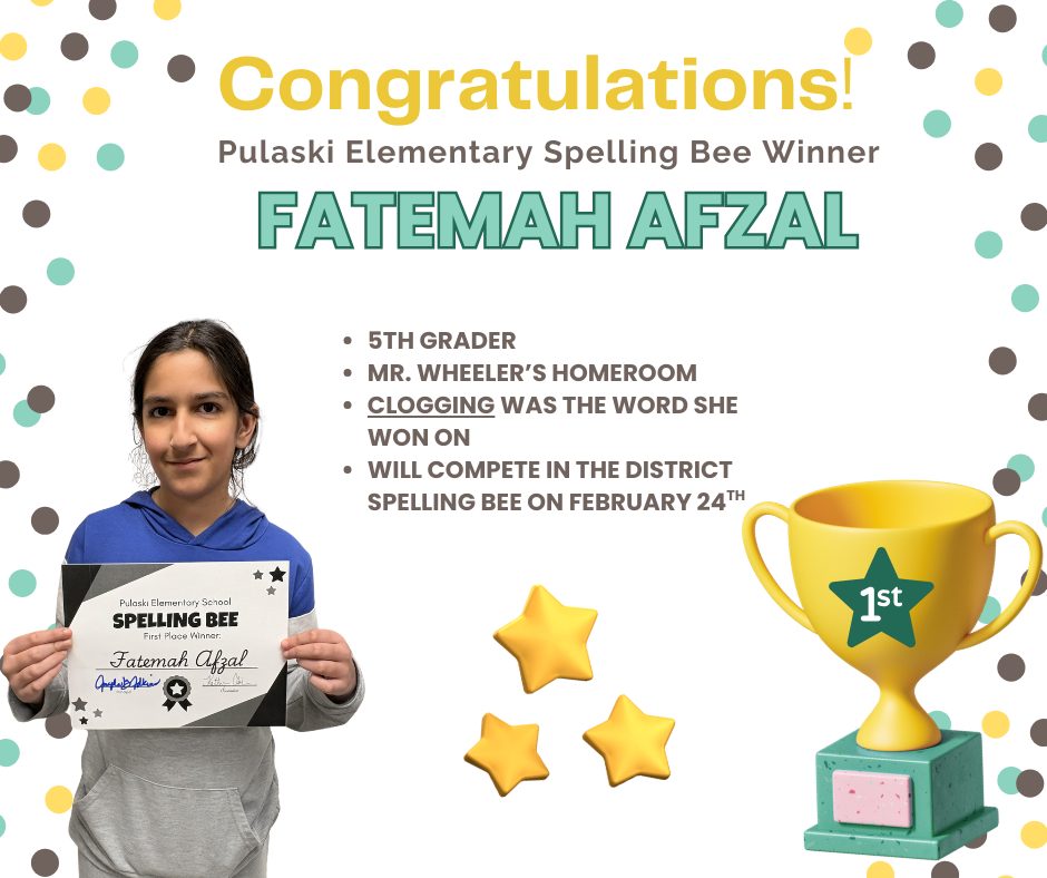 Pulaski - 🏆 We Have a Spelling Bee Champion! 🏆 Congratulations to our ...