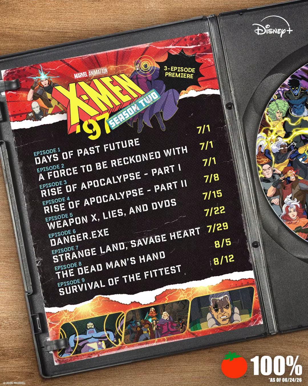 XMen97 will premiere on July 1st with 3 episodes! #Marvel