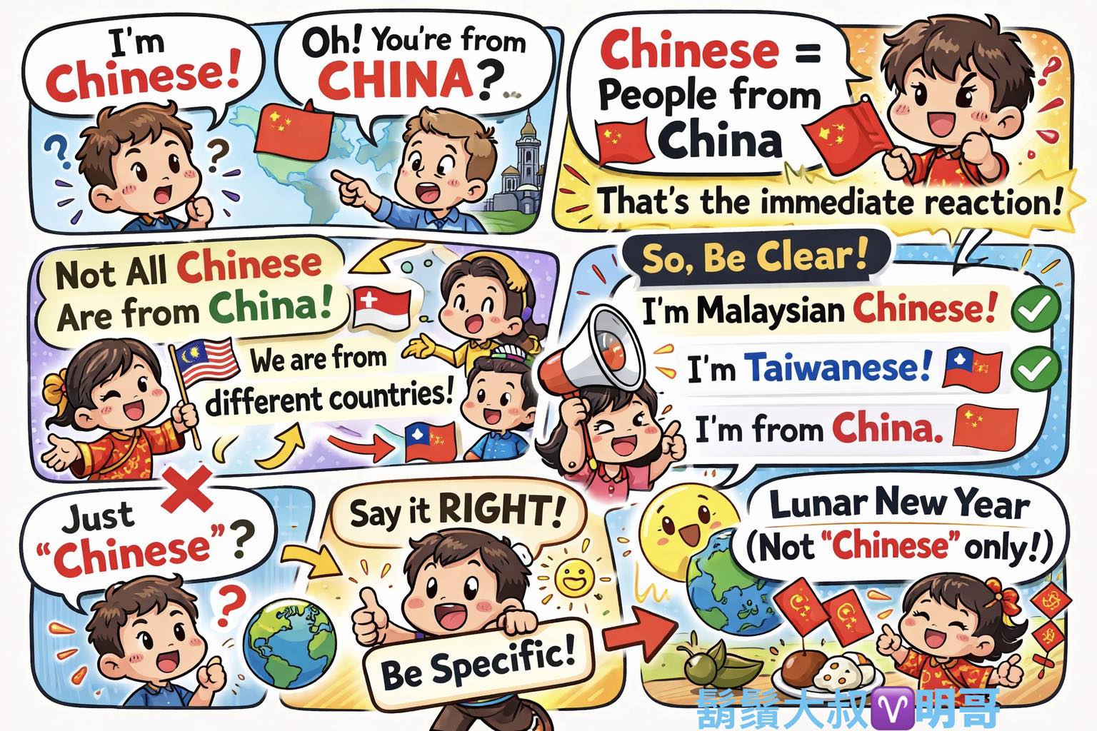 鬍鬚大叔．明哥 - 很多人很愛強調「華人不等於中國人」，但講實話，在英文語境裡，Chinese 最直接的意思就是來自... | Facebook