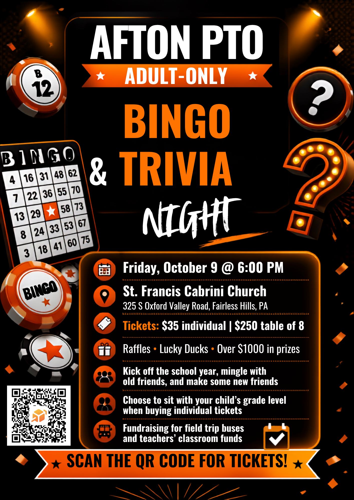 Afton PTO Bingo & Trivia Night (Adults only!)