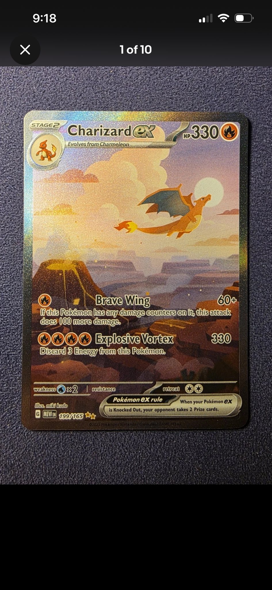 330 hp pokemon card Charizard EX Trading Card, Fire Type, HP, Holographic Toys & Games this card is the perfect way to showcase your collection. Charizard ex - Scarlet &