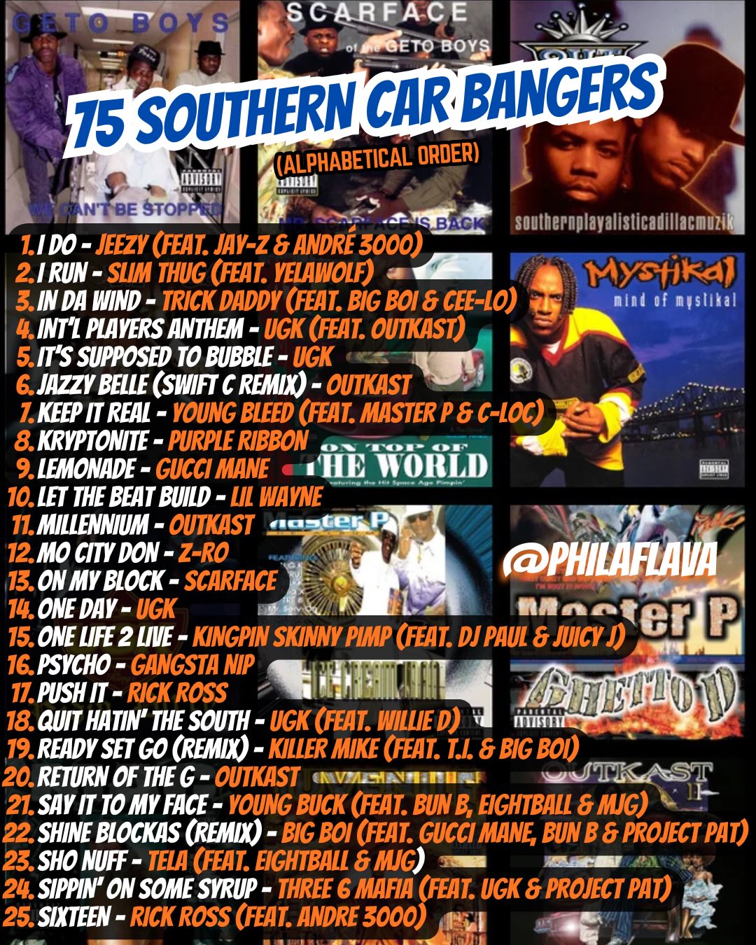 Southern rap playlist 2005