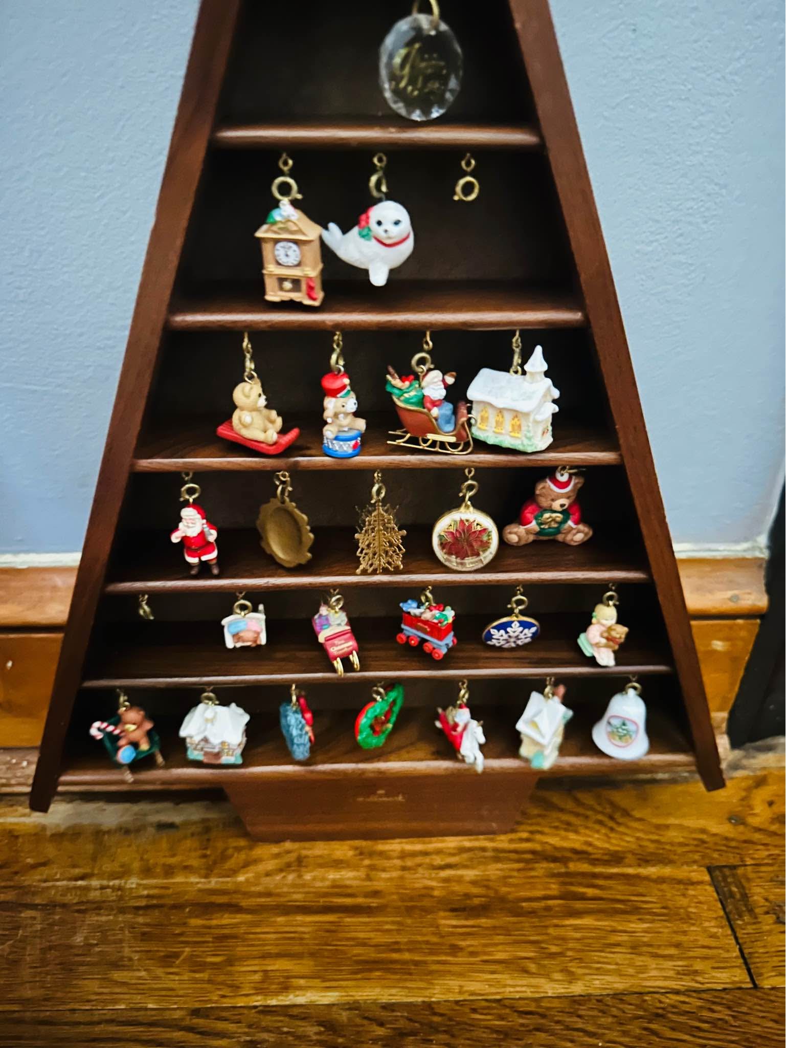 Hallmark Shadow Box memory tree with ornaments - Holiday Ornaments ...