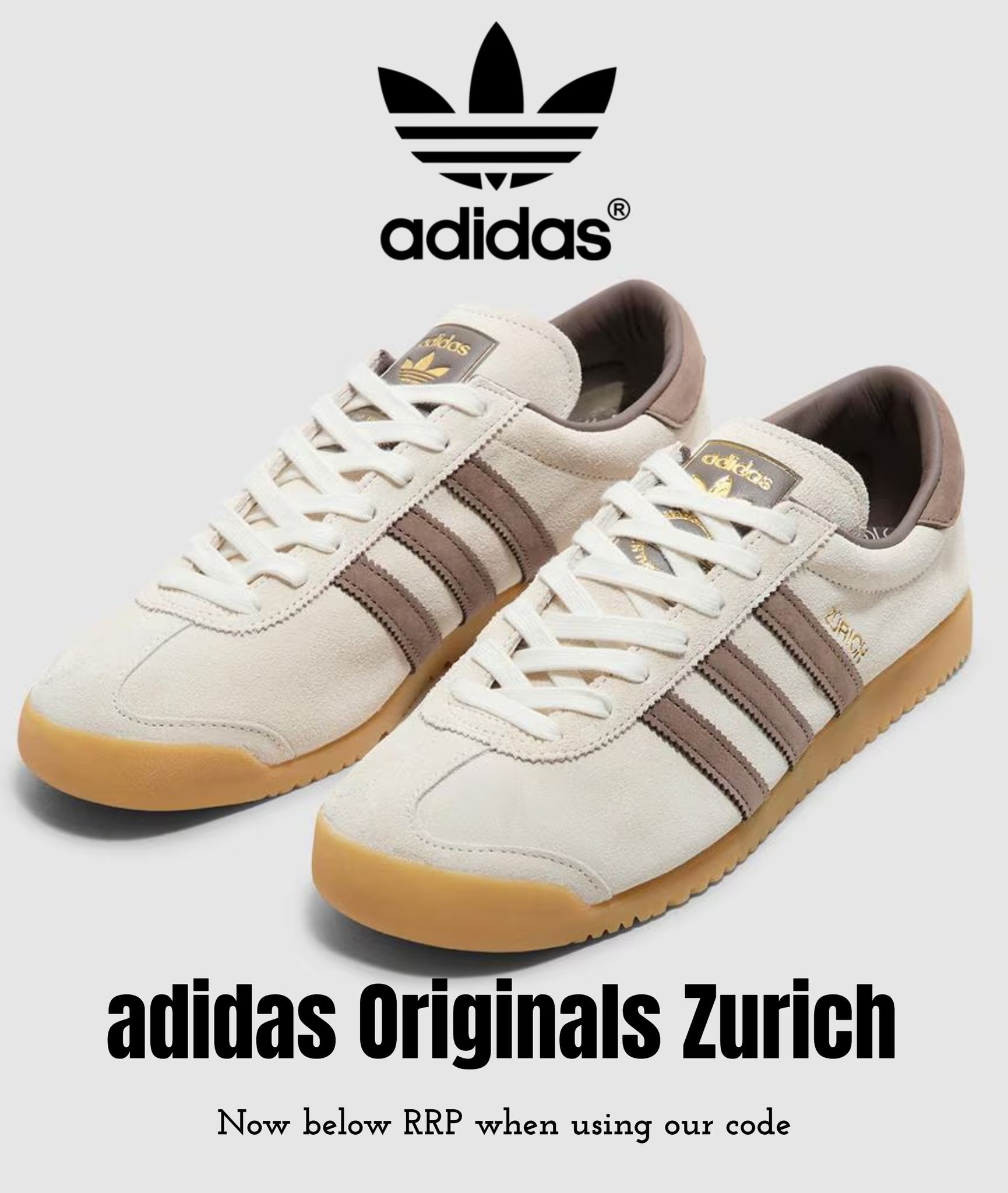 The recently released adidas Originals Zurich Now below RRP when