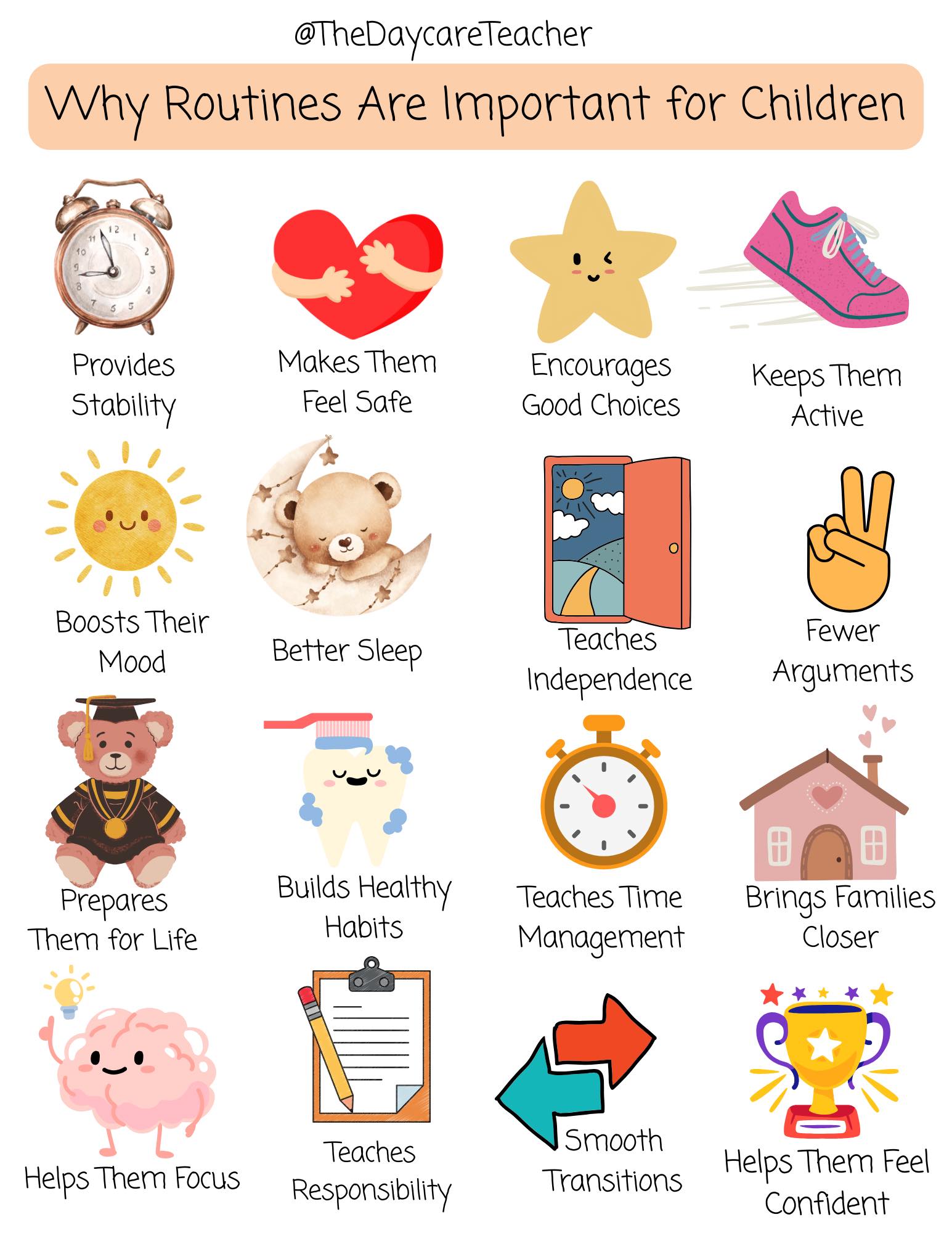 Why Routines Are Important... - The Daycare Teacher Stories | Facebook