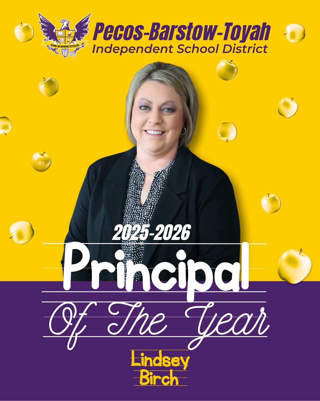 Join us in celebrating Lindsey Birch, our PBTISD Principal of the