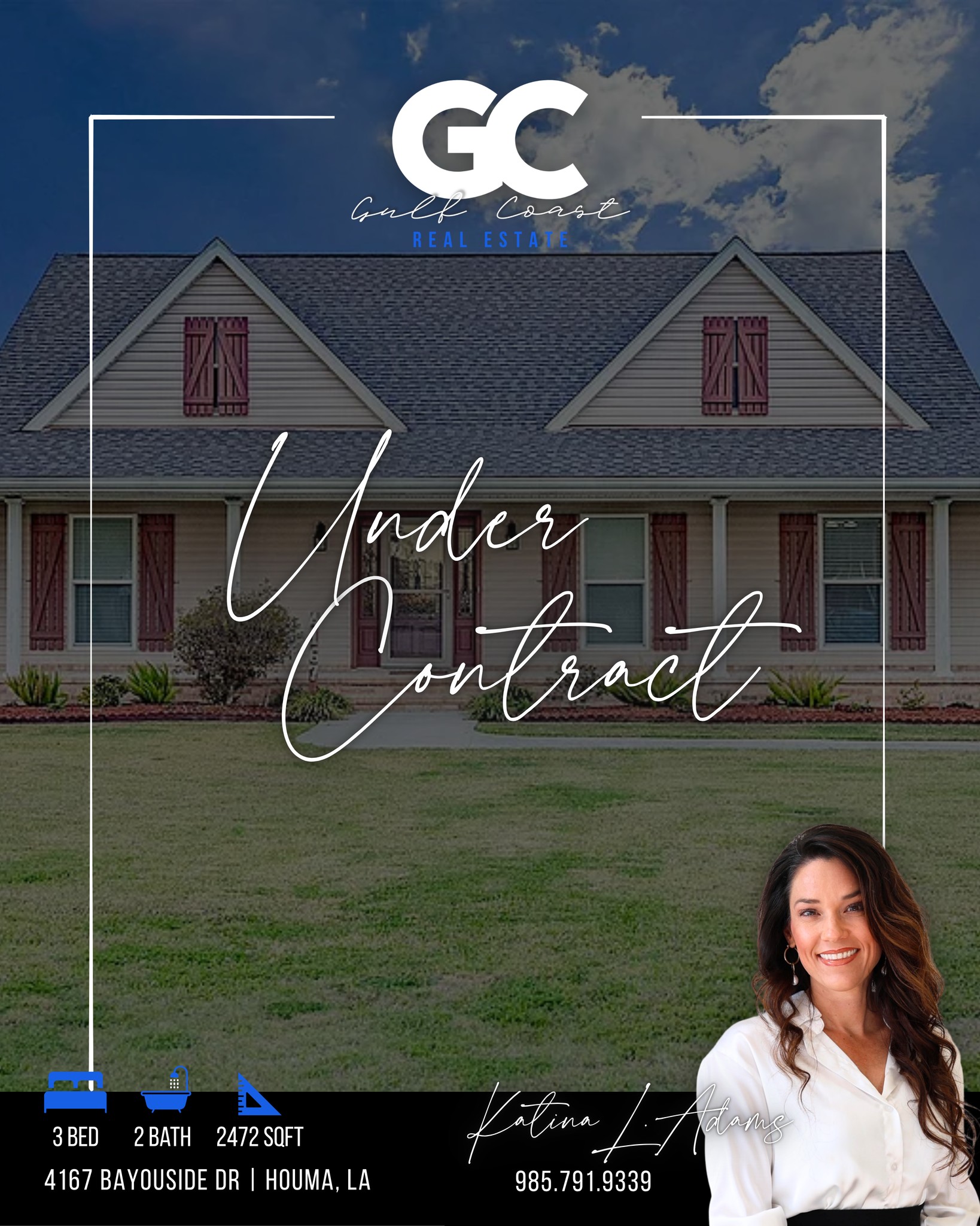 Houma home under contract with Katina Adams Realty
