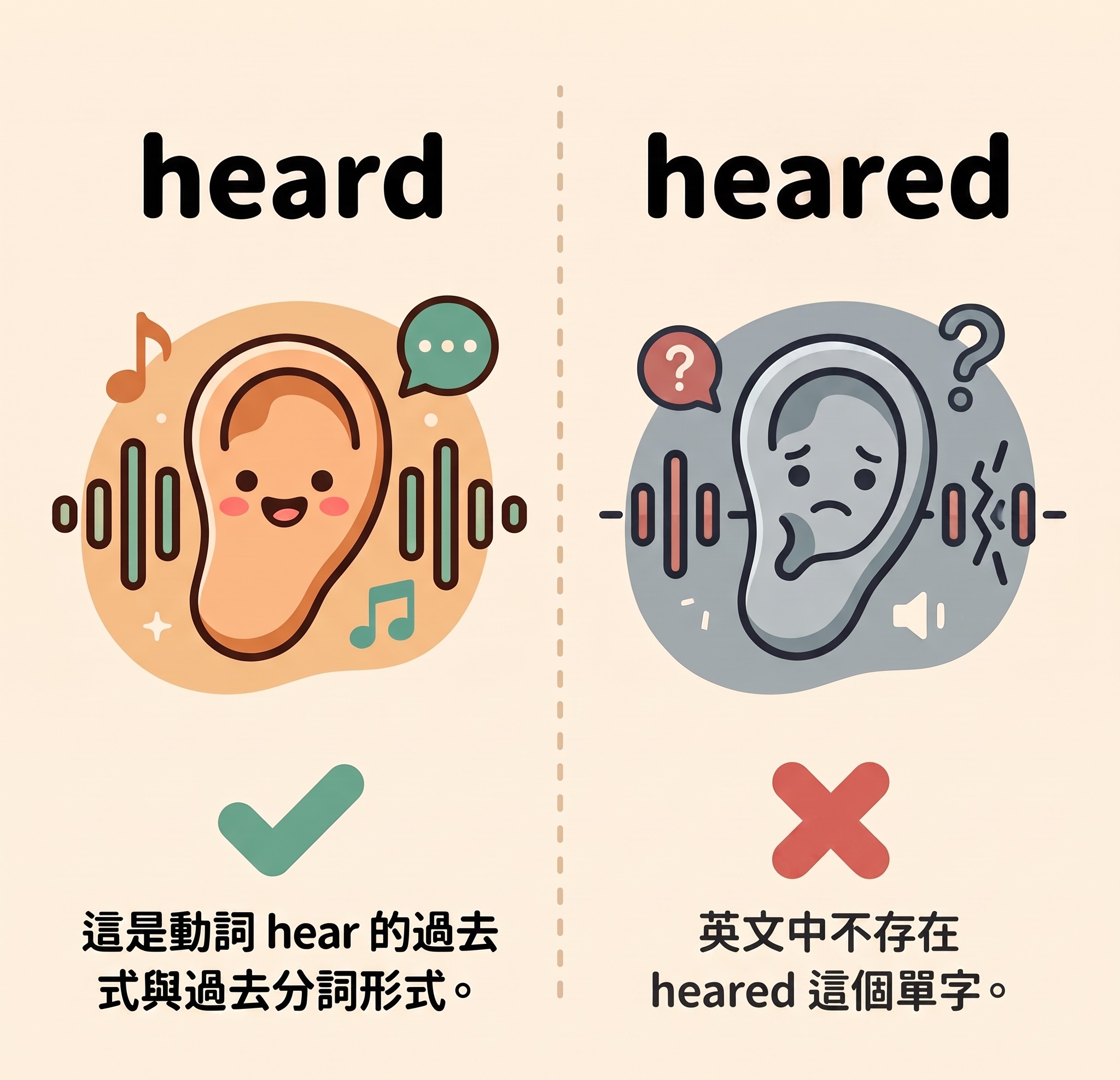 hear 過去 分詞