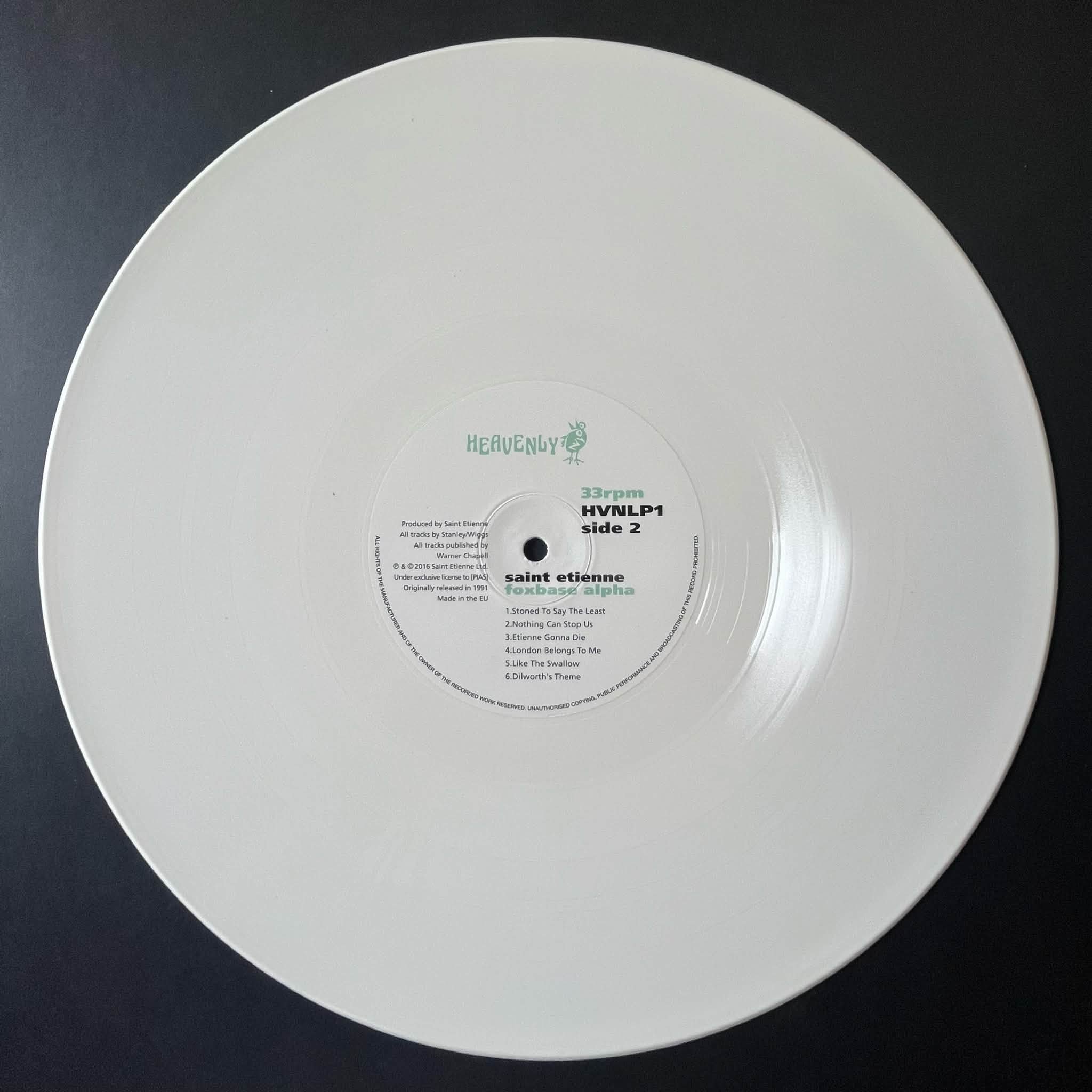 Saint Etienne Foxbase Alpha white vinyl tour edition