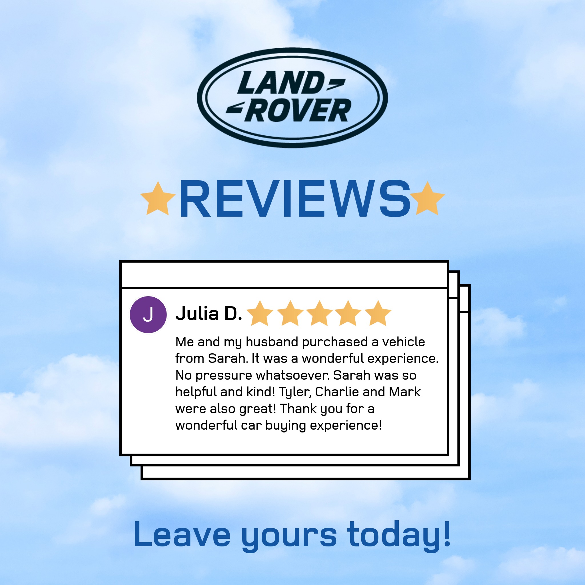 Land - Congratulations Julia! We are so happy to hear that Sarah and ...