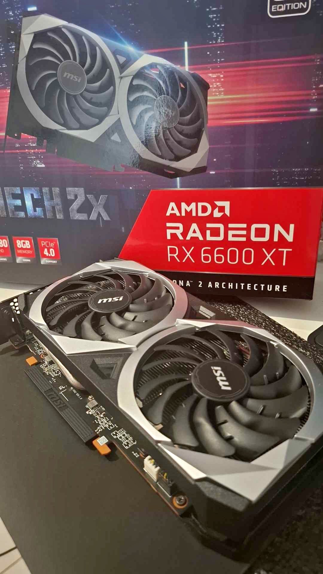 Placa de Vídeo MSI Radeon RX 6600 XT 8GB Mech 2X (Na Caixa, Estado de ...
