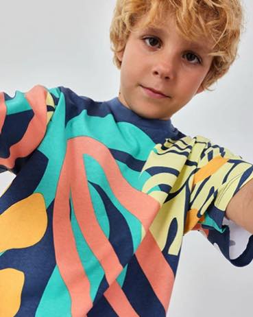 Teddy Smith T-Shirt Contraste Garçon Ticlass 3 - 100% Coton