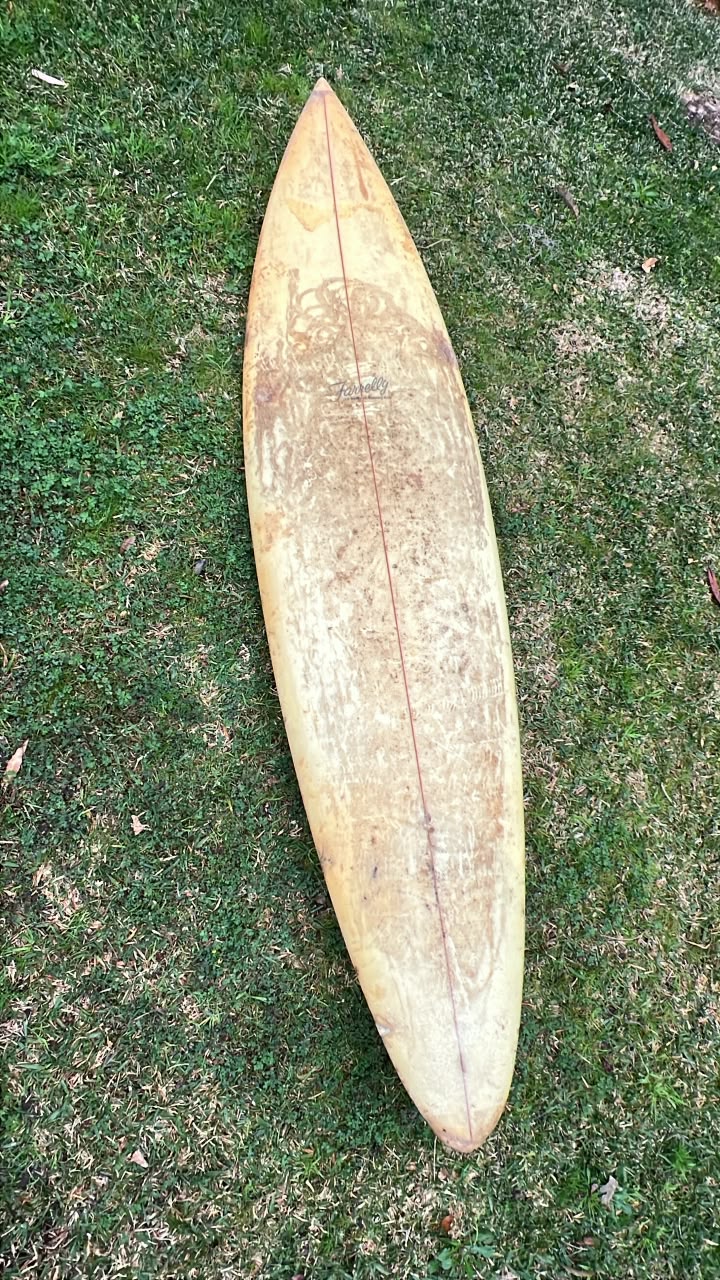 Rare Farrelly surfboard from 1965