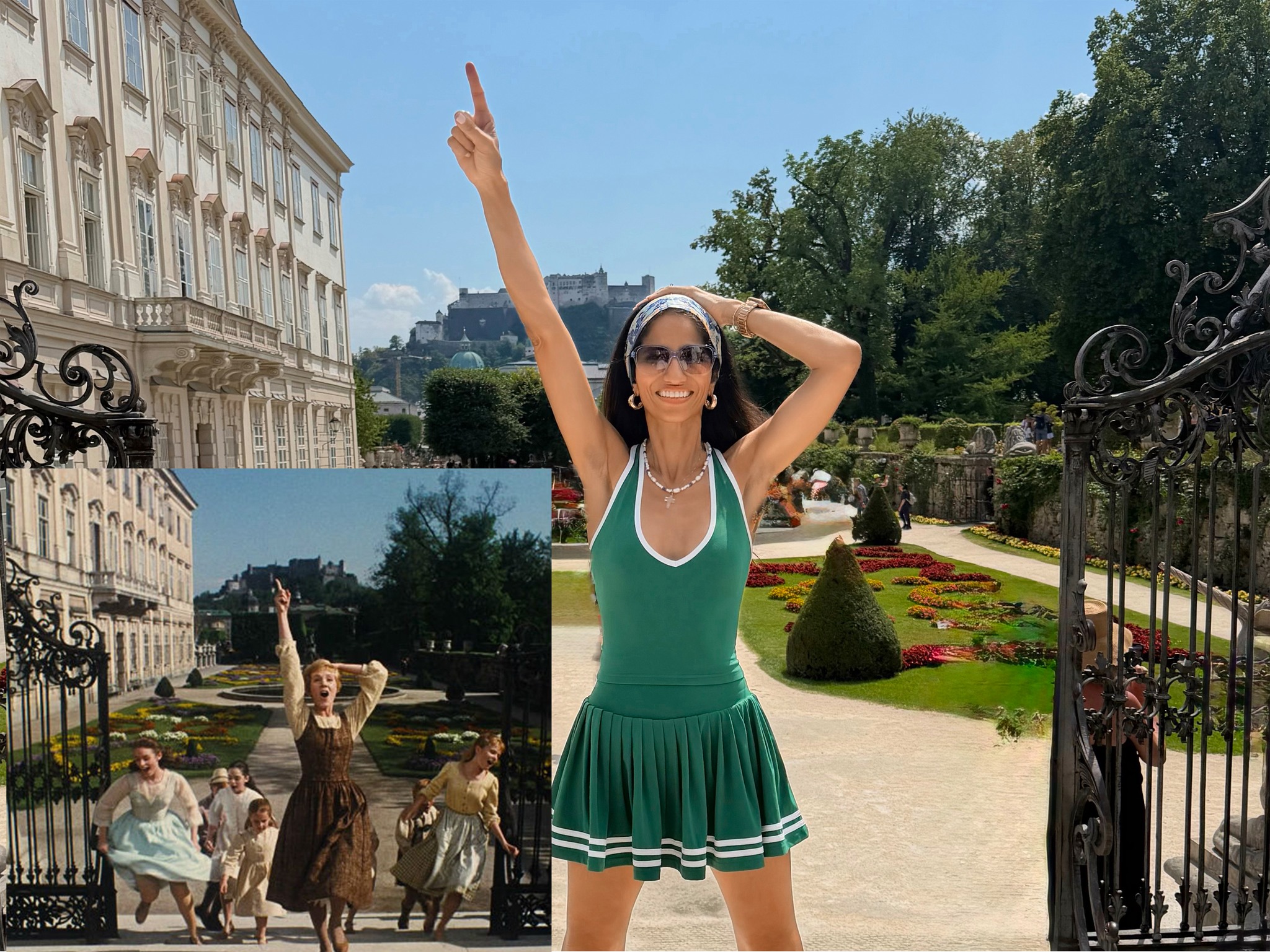 nilsa dress in brown & beige multi l academie Peak tourist” Austria 🇦🇹 is hopping on the Original Sound of Music Tour in Salzburg and singing every single song from the classic 1965 Academy Award winning film! Did I do Color:Dusted Plum 2026 fashion dropping look KissProm Royal Blue Off