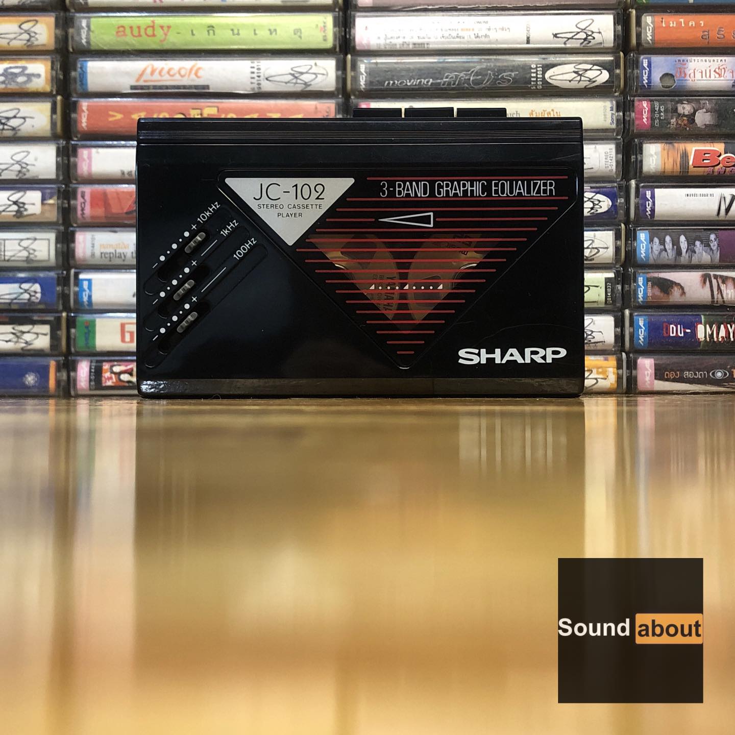 Sharp JC-102 ผลิต 1985 ทรงเหลี่ยม วินเทจ Stereo เสียงดี ปรับ EQ
