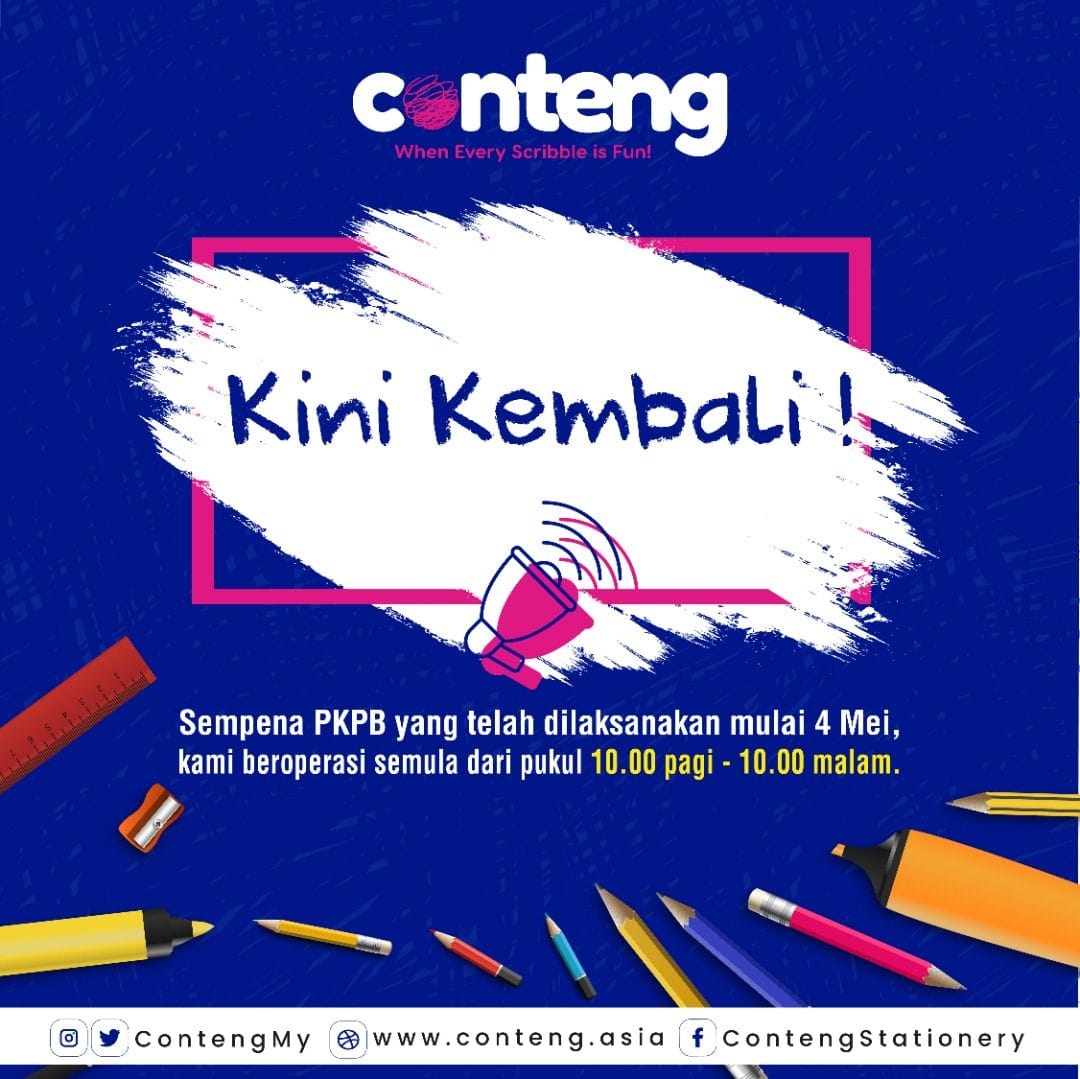 Conteng Kini Kembali ! 🎉 Sempena... - Conteng Stationery