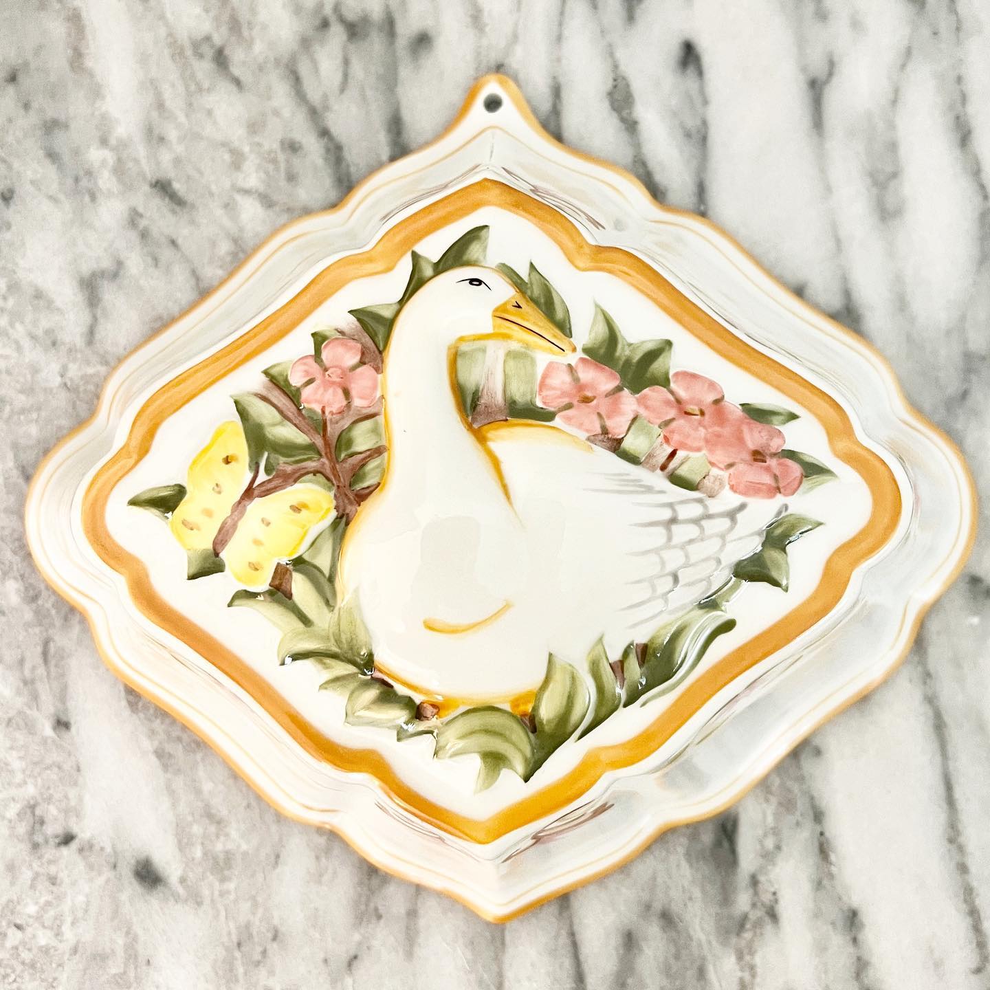Vintage Le Cordon Bleu hand-painted jelly molds from 1986