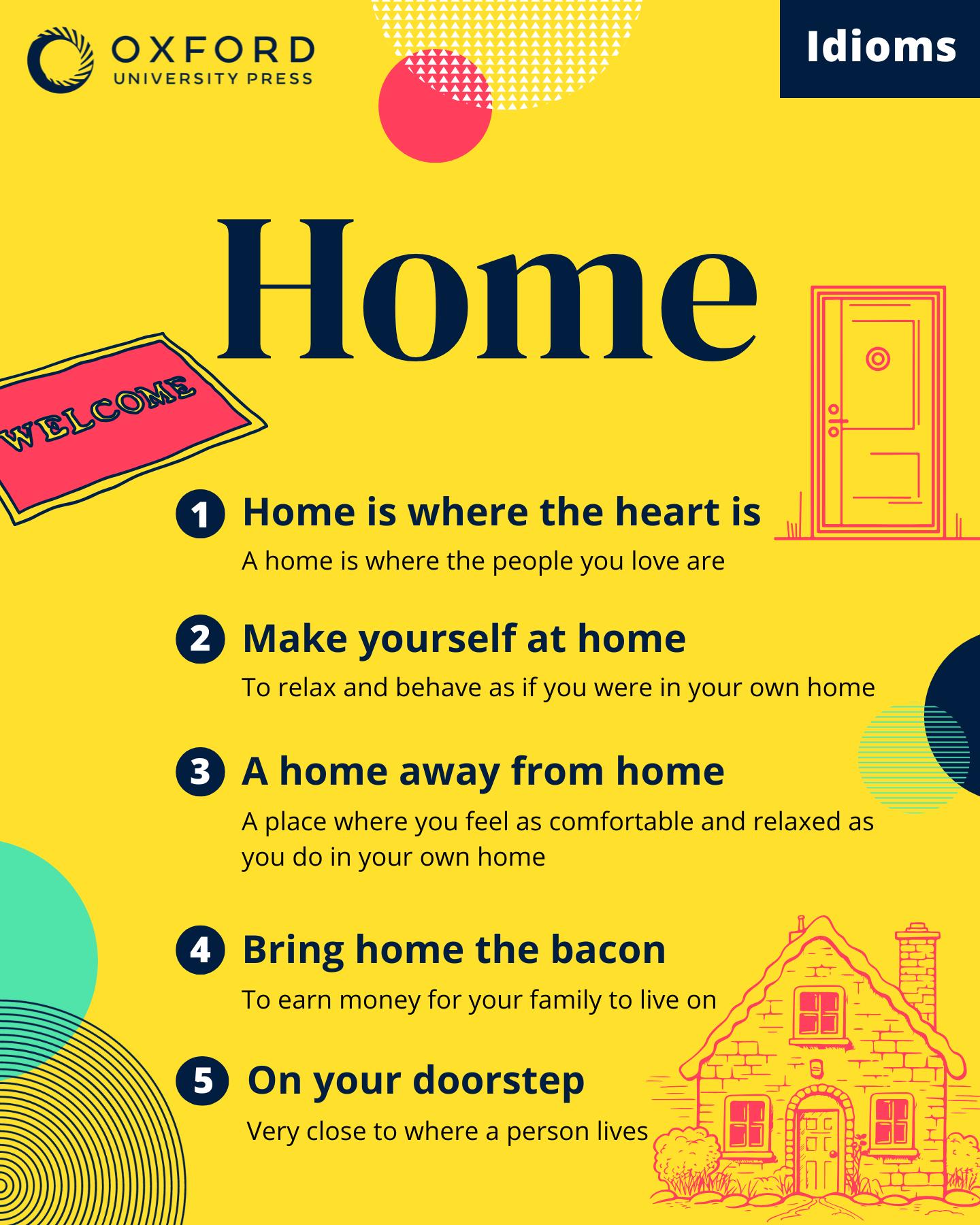 🏡 Some of the most common English idioms are inspired by home - a plac
