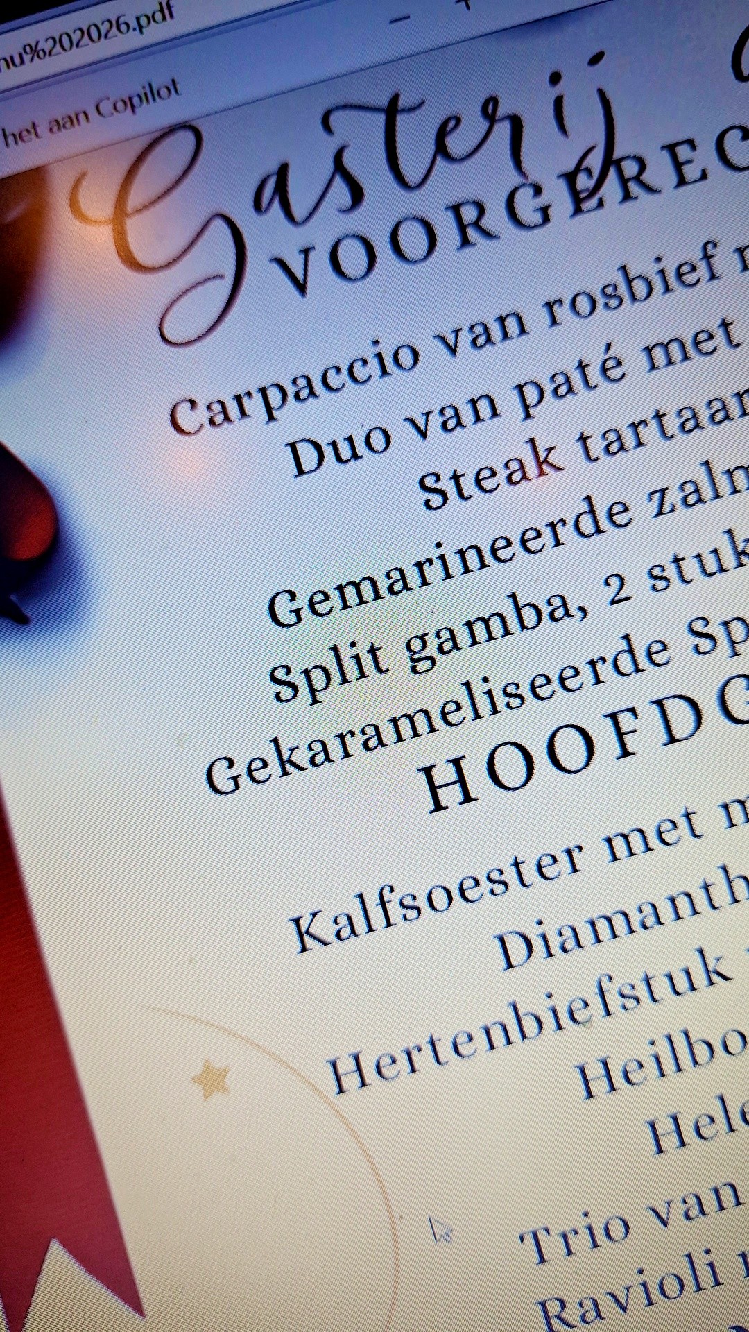 Het kerstmenu... - Gasterij De Poort Restaurant Bed&Breakfast | Facebook
