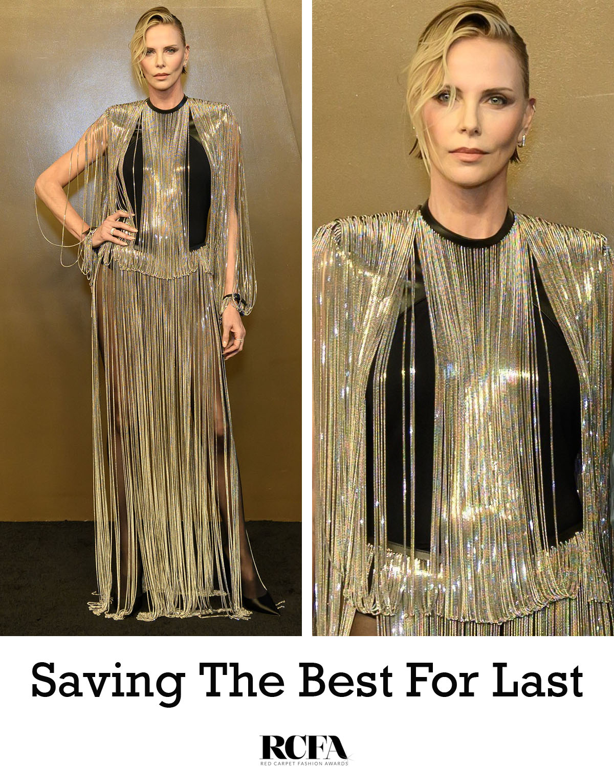charlize theron dior gold dress Just when I thought Theron's 'The Odyssey' press tour was over, she pulls this out. For the Beijing premiere, she wore Louis Vuitton, and this instantly became my favourite look of Needle & Thread