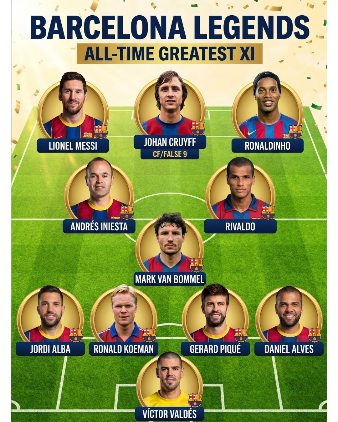 FIRST LOOK: Four FC Barcelona legends unite for an epic 1/1 quad