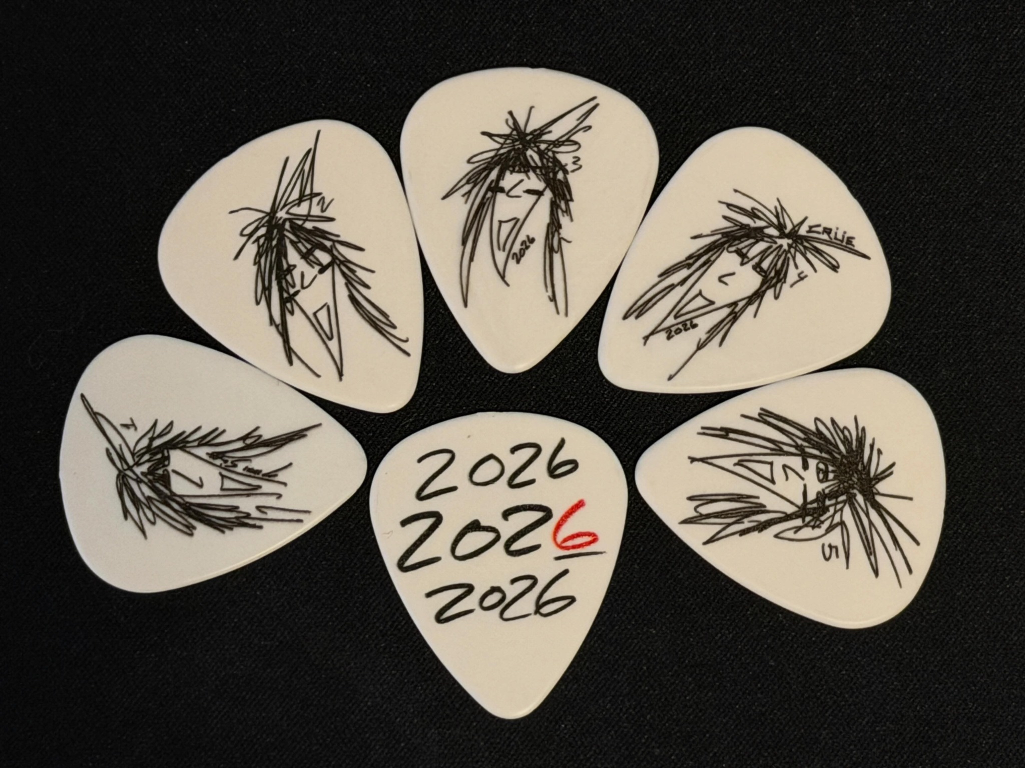 Mötley Crüe Nikki Sixx 2026 bass picks First collector's set of