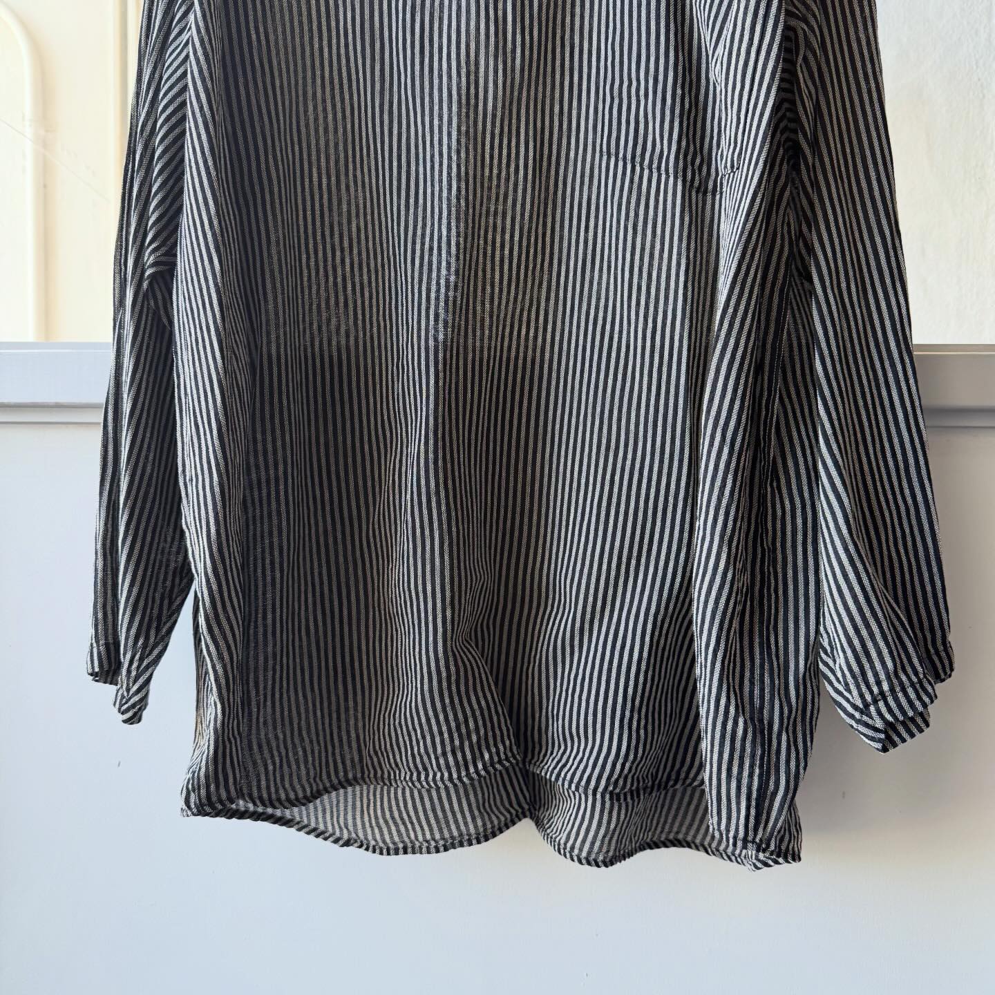 _ COMOLI ストライプ スキッパーシャツ No. : D01-02018 Size : 1,2,3
