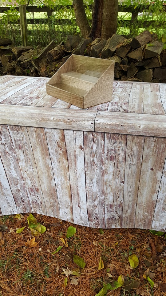 Stack Displays - Our Light Pine Table Covers and Product...