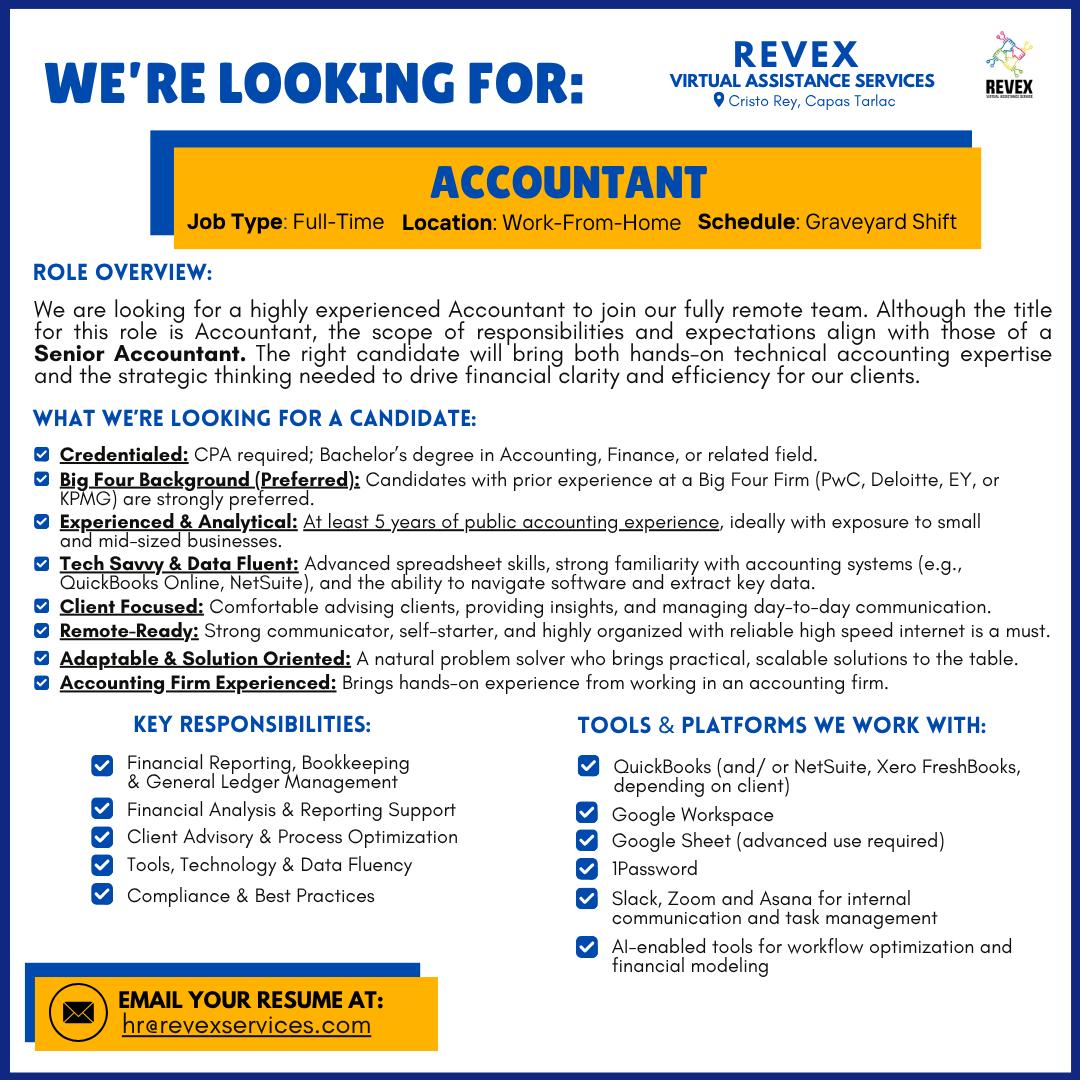 Hiring Accountants & Bookkeepers Philippines | 📢 WE'RE LOOKING FOR ...
