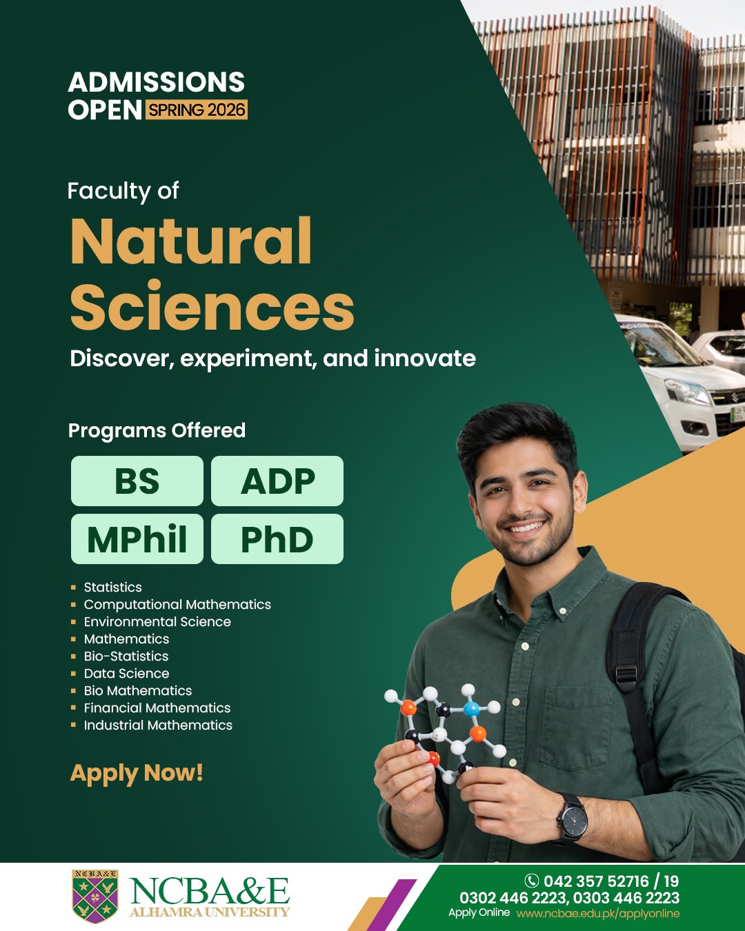 NCBA&E - Admissions Open – Spring 2026 Explore how numbers, data, and ...