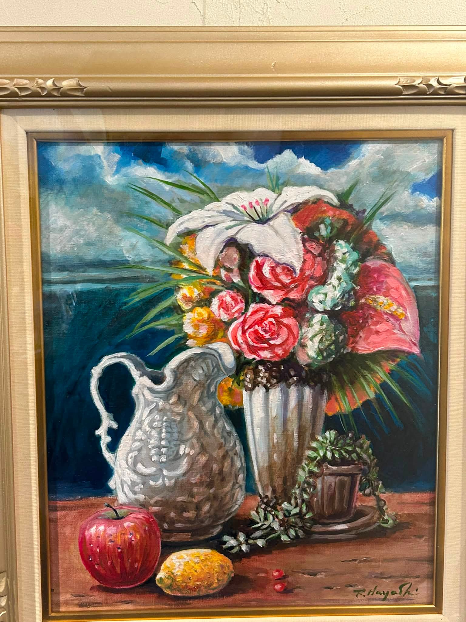ギャラリーカフェ寸座フランセ - 『ひととき』 油彩 F8