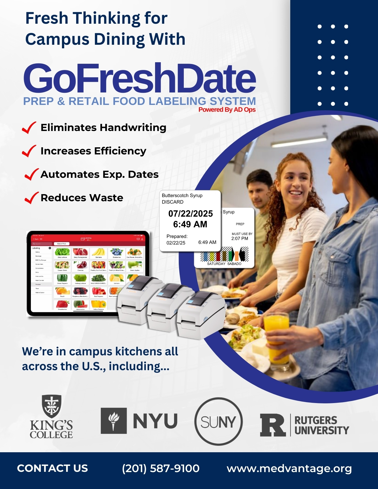 MedVantage - Tired of handwritten labels in your campus kitchen ...