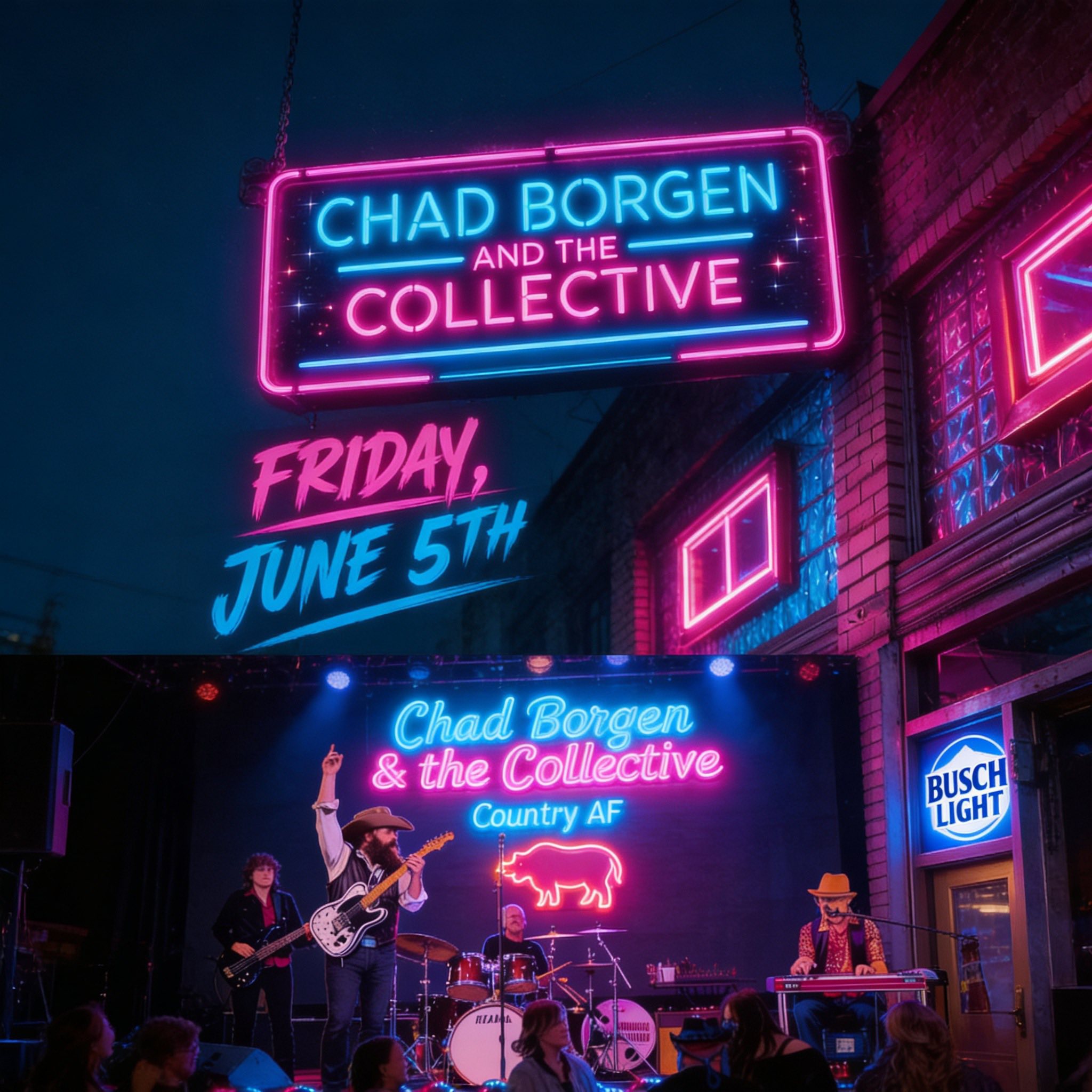 Chad Borgen and the Collective live country music shows in Michigan
