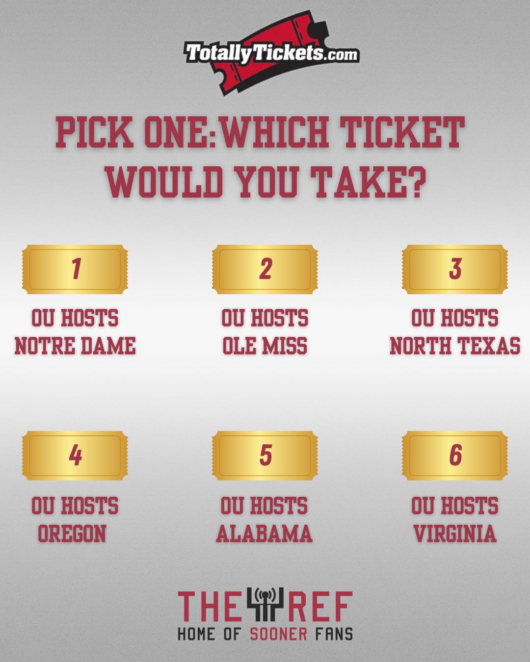 PICK ONE: Which College... - The REF Sports Radio Network | Facebook