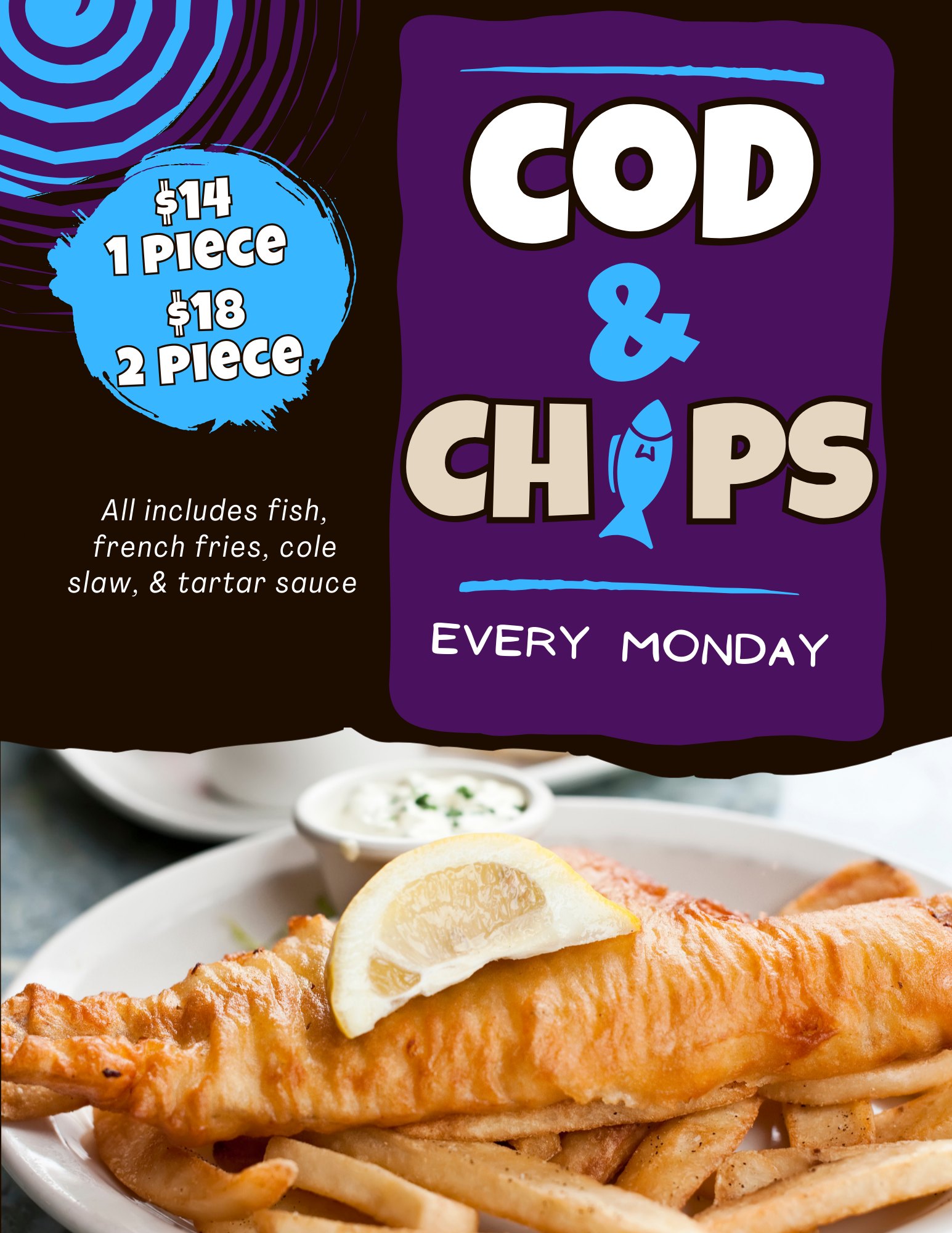 The HUB - 🎣 Holy Cod, it’s Monday! Our famous Cod & Chips are on ...