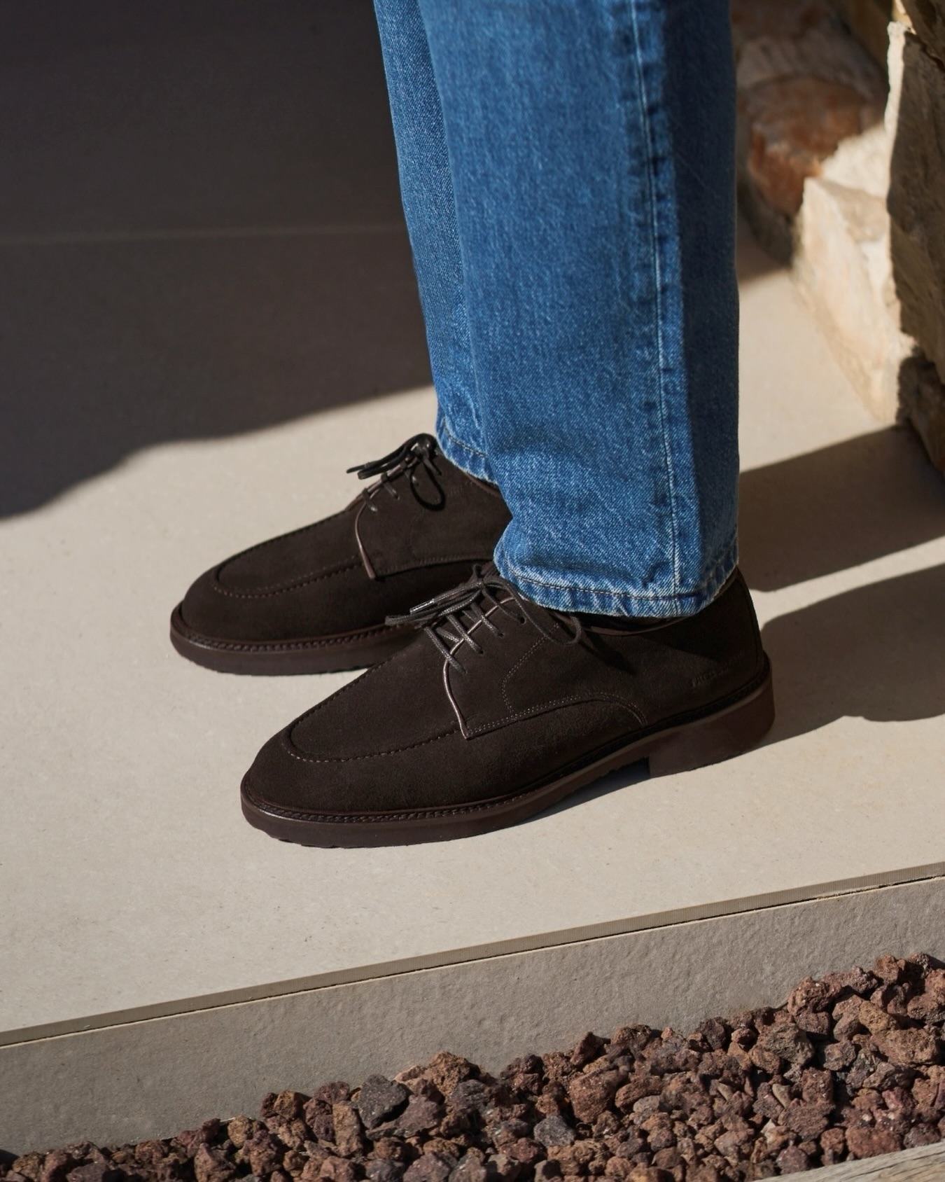 Fred Martin Collection, Espadrilles pour hommes en daim avec semelle en jute et intérieur en cuir, Suede Azure, 40 EU