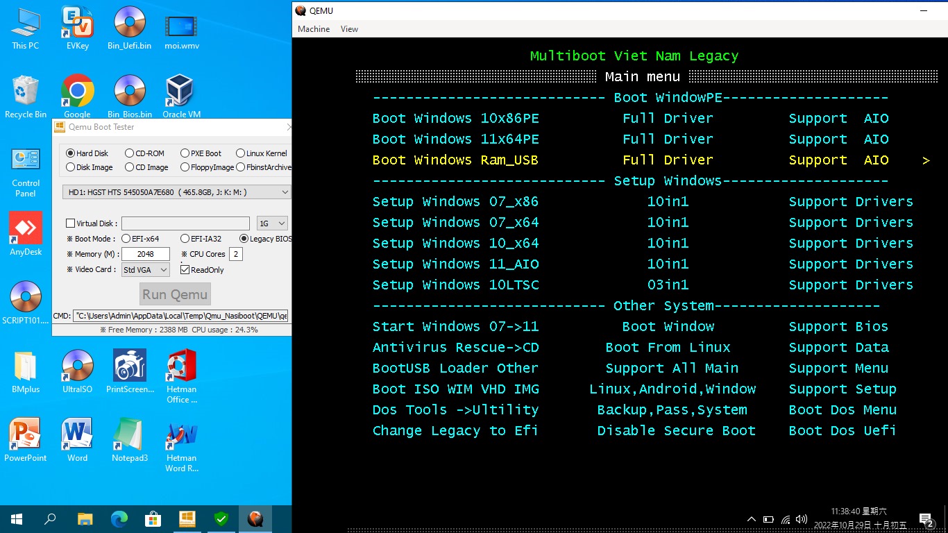 Kho phần mềm ,Window.Cứu hộ máy tính | Qemu Boot Tester phần mềm không ...