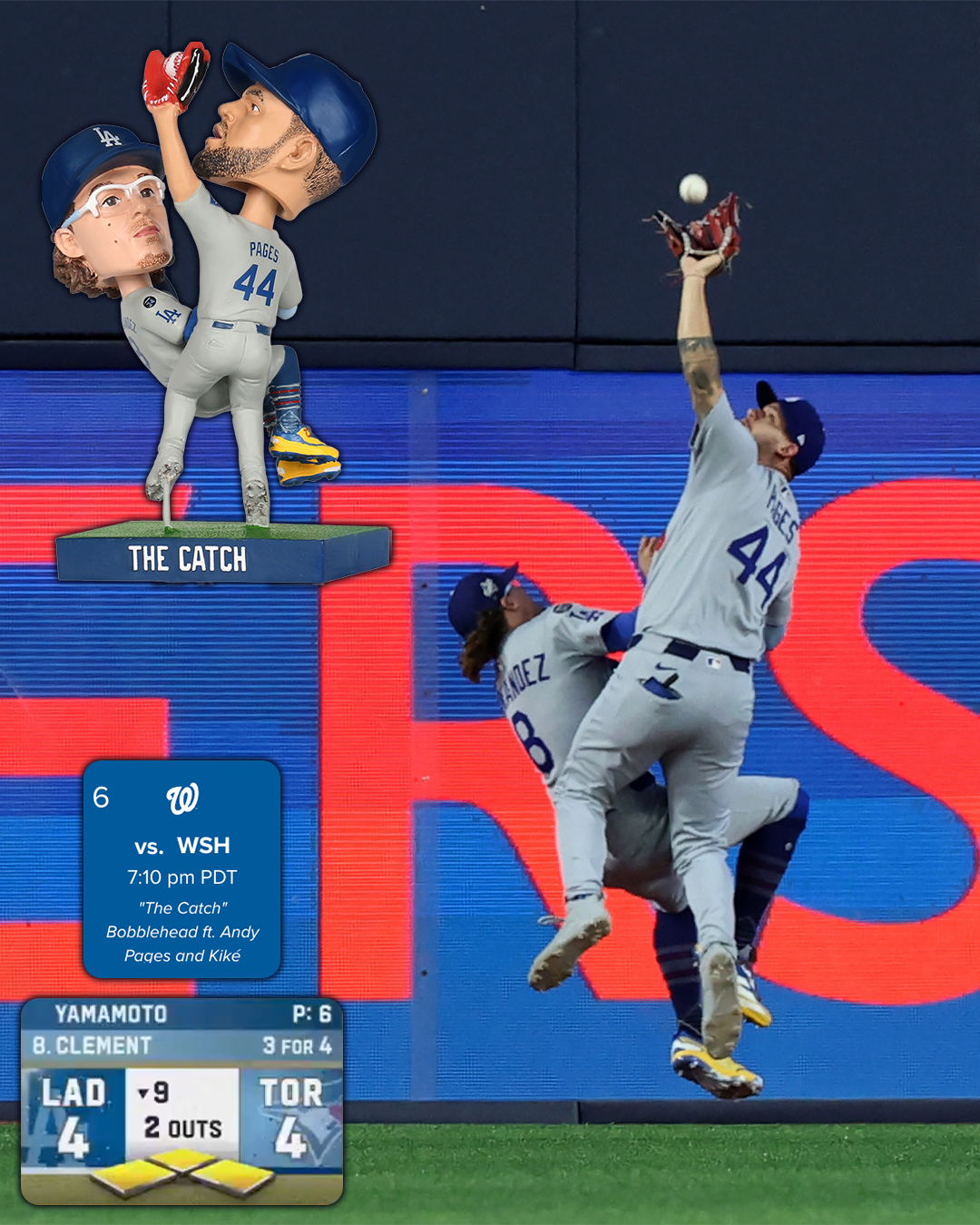 The Dodgers are giving away a bobblehead of Andy Pages' iconic