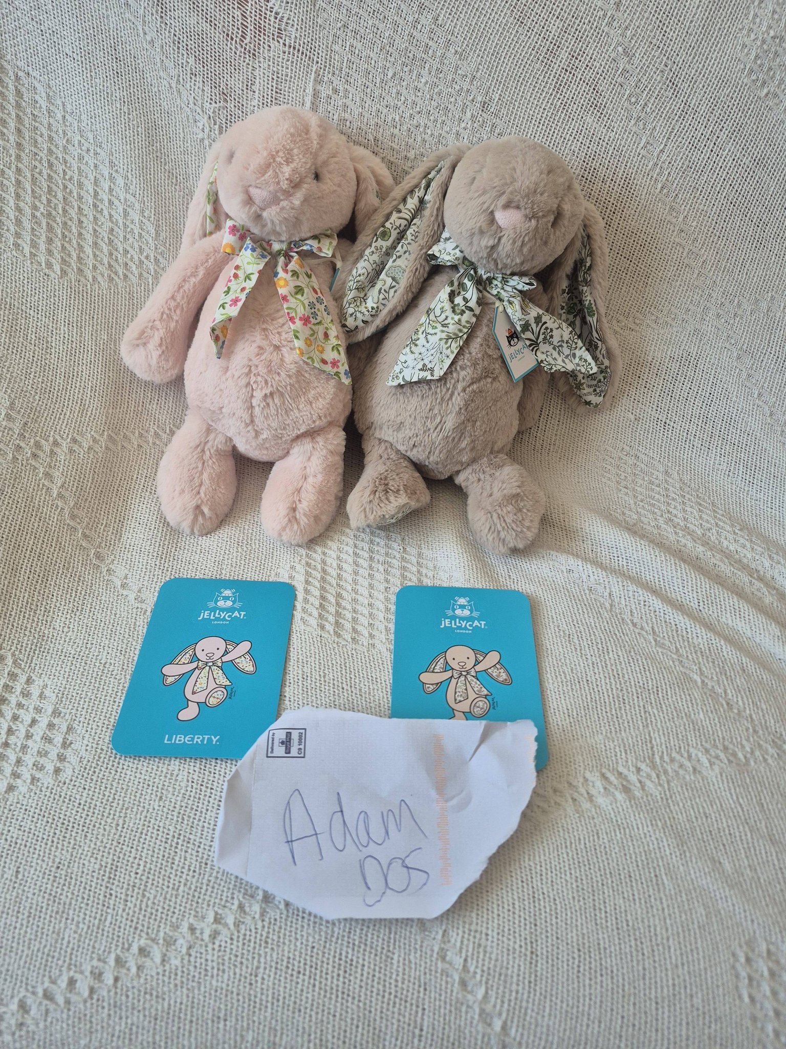 Jellycat Liberty London bunny set for sale