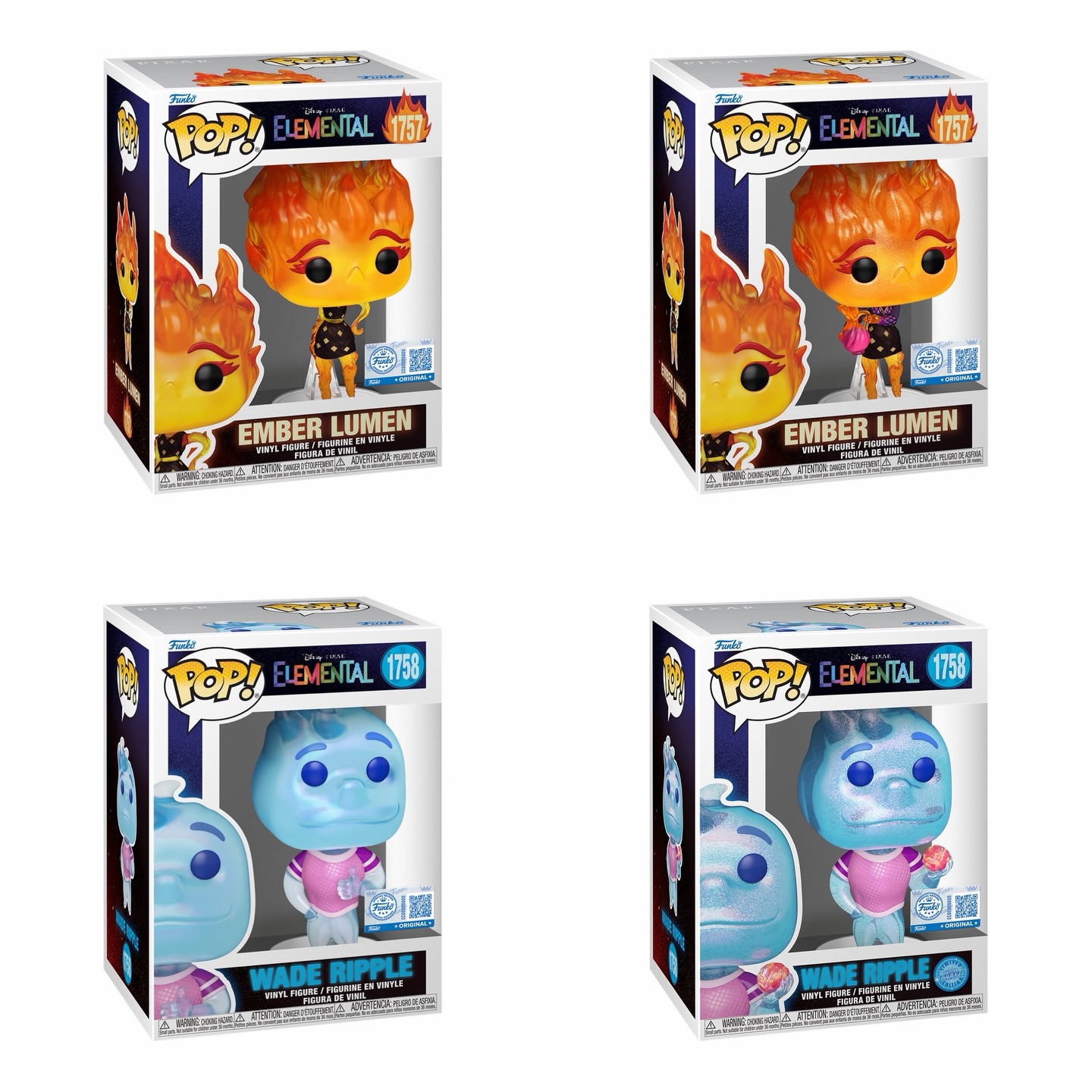 First look at Funko exclusive Elemental Pops & Chases! . #Disney