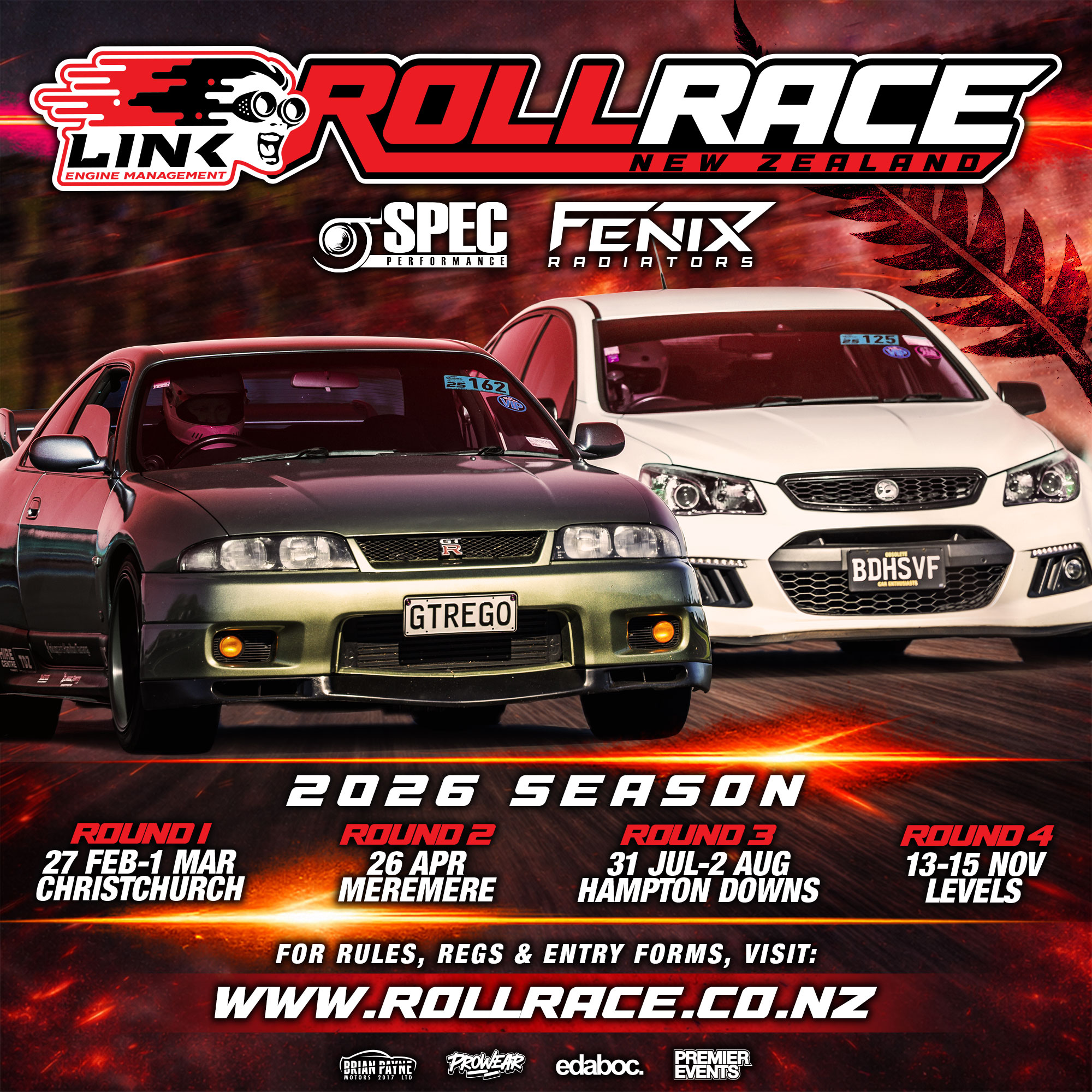 Roll - Here's your 2026 season lineup for the Link ECU Roll Race NZ ...