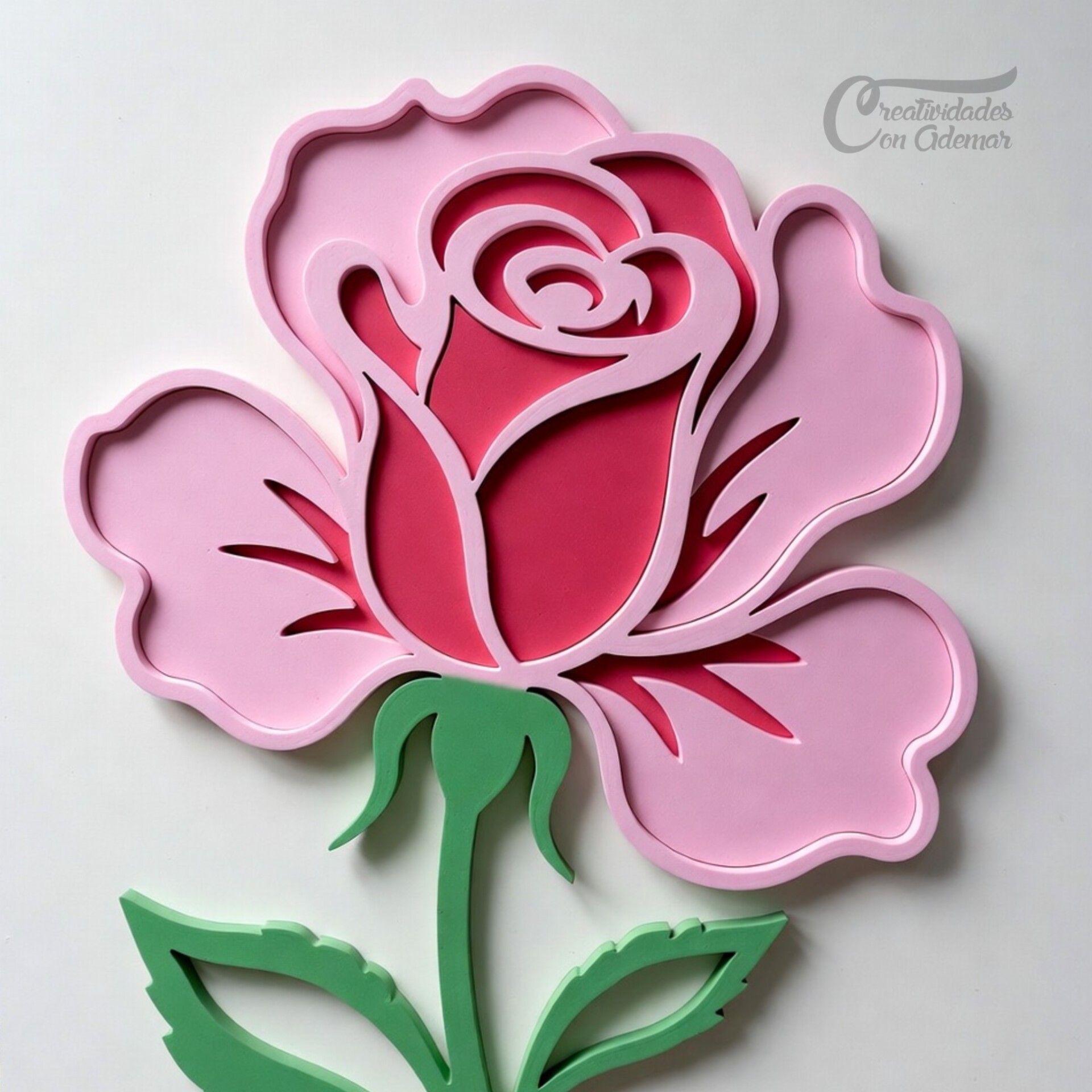 🌹 Rosa del cariño estilizada 🌹... - Creatividades con AdeMar | Facebook