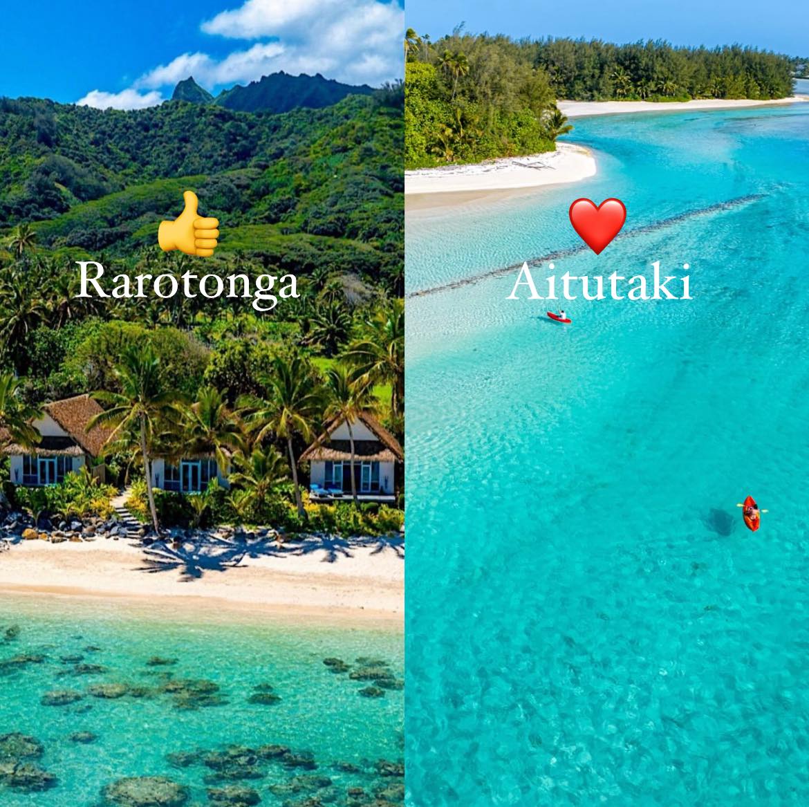 Our - 📍If you could only travel to one island Rarotonga 👍🏽 or Aitutaki ...